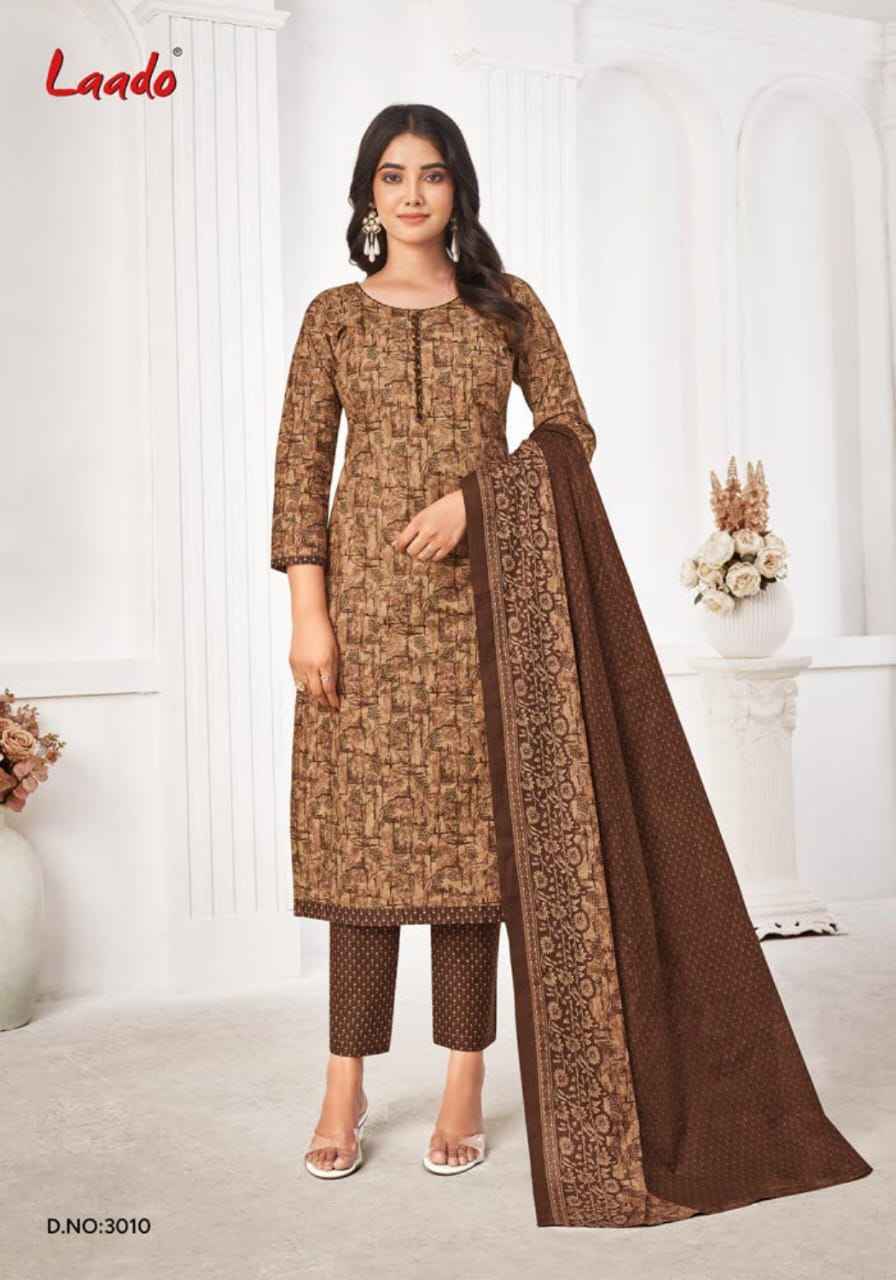 LAADO PRINCESS VOL-03 PURE COTTON PRINTED  DRESS MATERIAL AT WHOLESALE PRICE