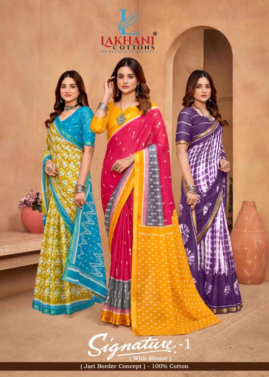 LAKHANI SIGNATURE VOL-01 PURE COTTON SAREE AT WHOLESALE PRICE