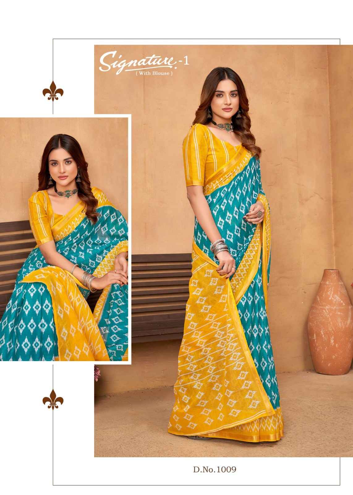 LAKHANI SIGNATURE VOL-01 PURE COTTON SAREE AT WHOLESALE PRICE