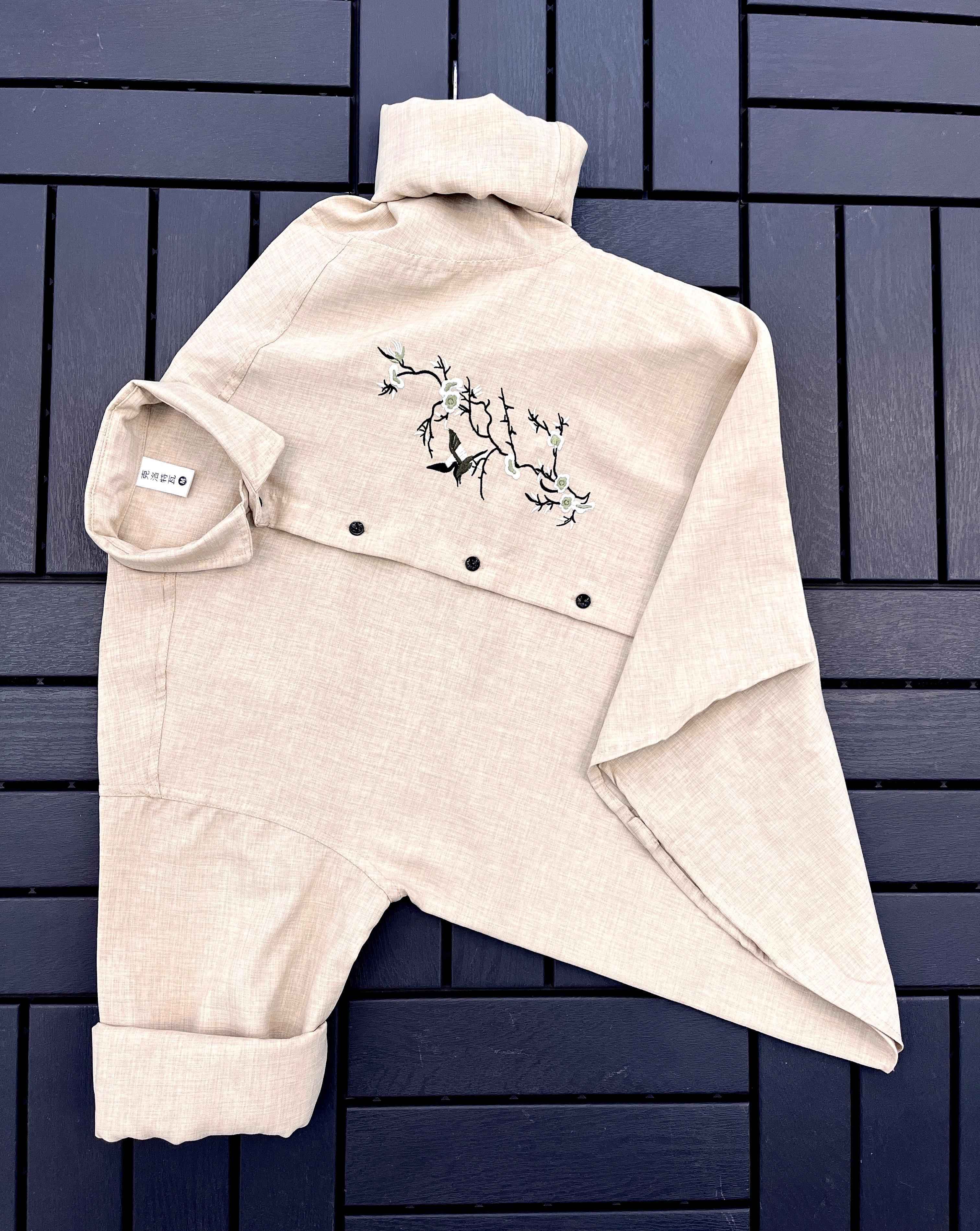 LINEN EMBROIDERY WORK MENS SHIRT AT WHOLESALE PRICE