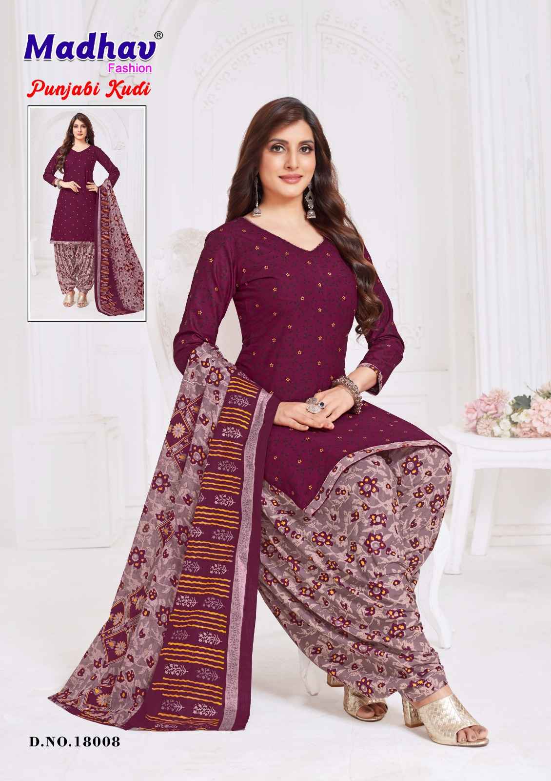 MADHAV PUNJABI KUDI VOL-18 PURE COTTON DRESS MATERIAL AT WHOLESALE PRICE