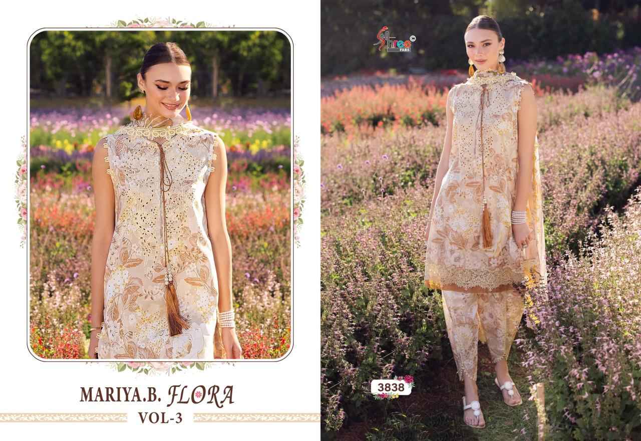 MARIA B FLORA VOL-03 PURE COTTON PRINTED DRESS MATERIAL AT WHOLESALE PRICE