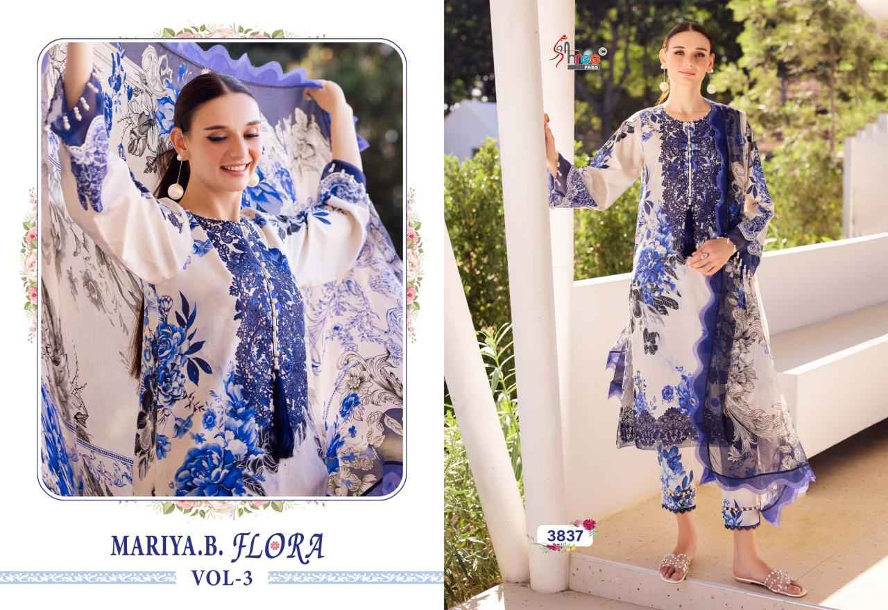 MARIA B FLORA VOL-03 PURE COTTON PRINTED DRESS MATERIAL AT WHOLESALE PRICE