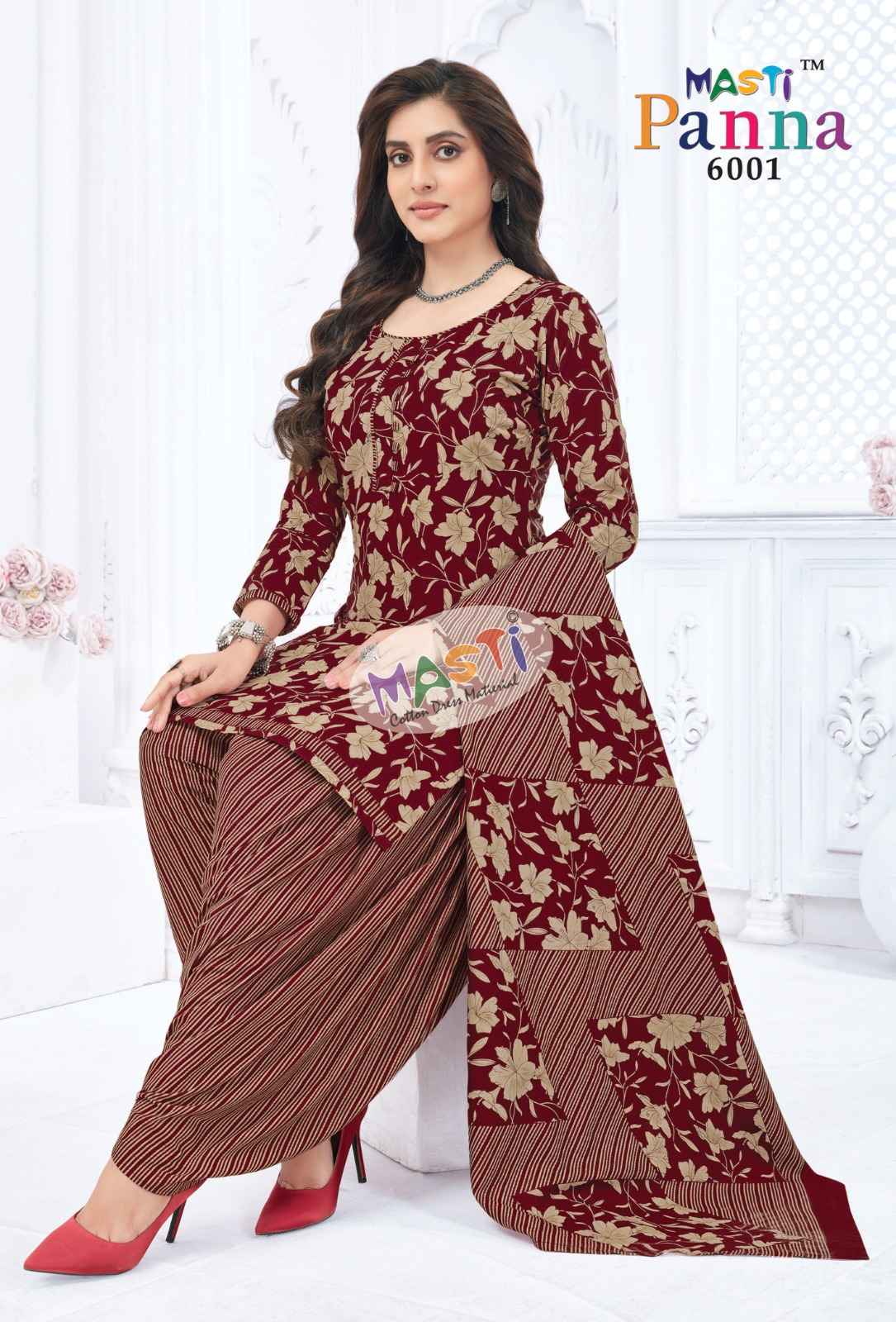 MASTI PANNA VOL 6 PURE COTTON PRINTED DRESS MATERIAL AT WHOLESALE PRICE