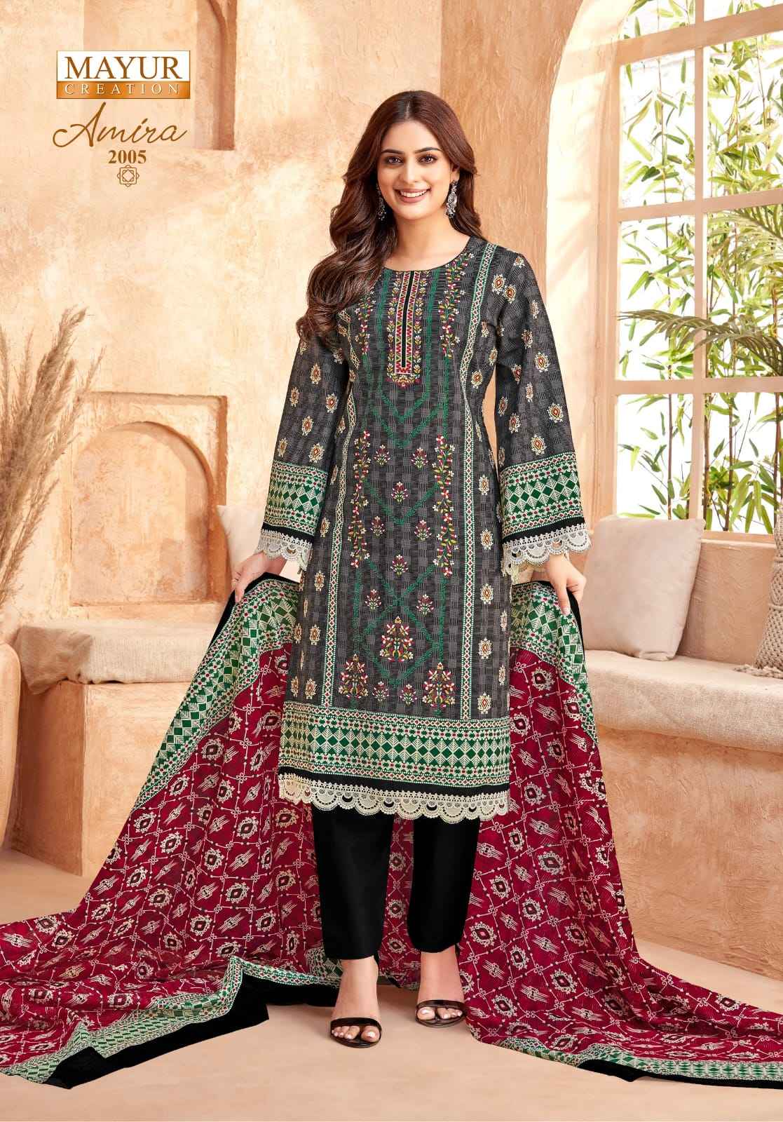MAYUR AMIRA VOL 2 LAWN COTTON DRESS MATERIAL AT WHOLESALE PRICE