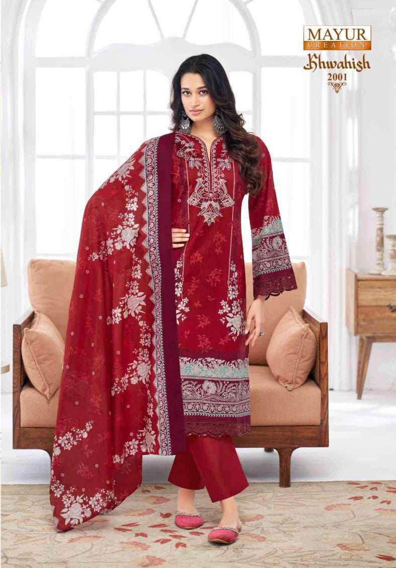 MAYUR KHWAHISH VOL 2 KARACHI STYLE LAWN  COTTON DRESS MATERIAL AT WHOLESALE PRICE