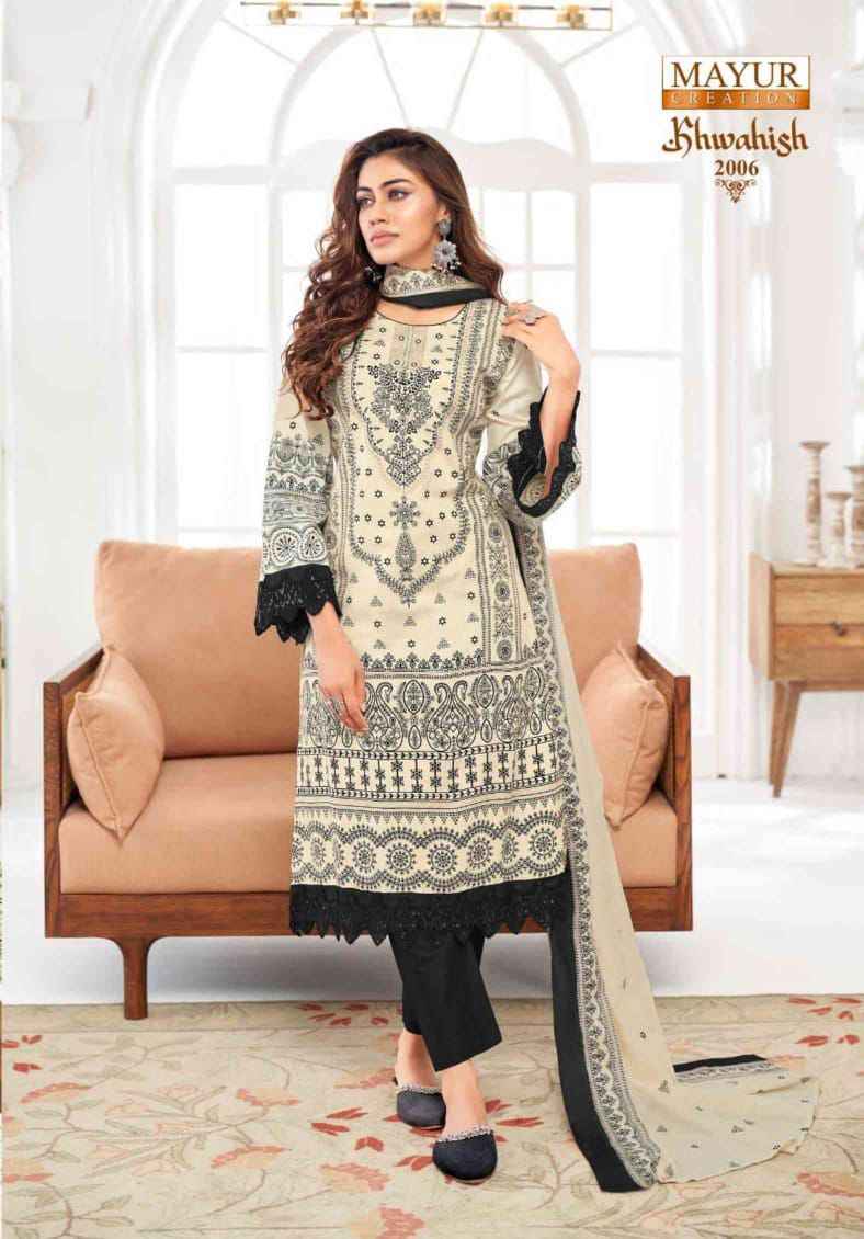 MAYUR KHWAHISH VOL 2 KARACHI STYLE LAWN  COTTON DRESS MATERIAL AT WHOLESALE PRICE