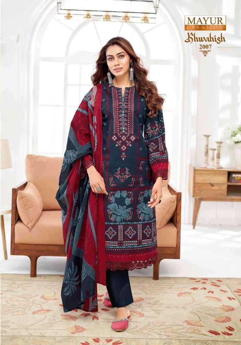 MAYUR KHWAHISH VOL 2 KARACHI STYLE LAWN  COTTON DRESS MATERIAL AT WHOLESALE PRICE