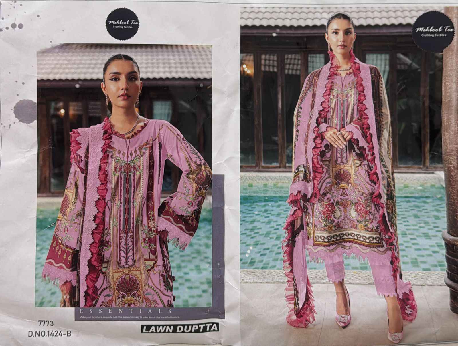 MEHBBOB TEX JADE NEEDLE WONDER-24 PURE COTTON WITH PATCH WORK DRESS MATERIAL AT WHOLESALE PRICE