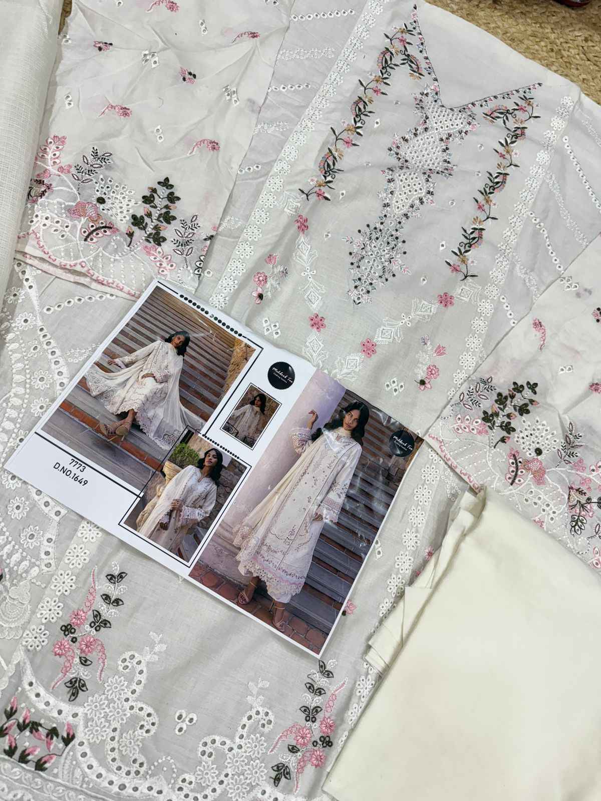 MEHBBOB TEX MARIA B PURE VISOCSE LAWN DRESS MATERIAL AT WHOLESALE PRICE