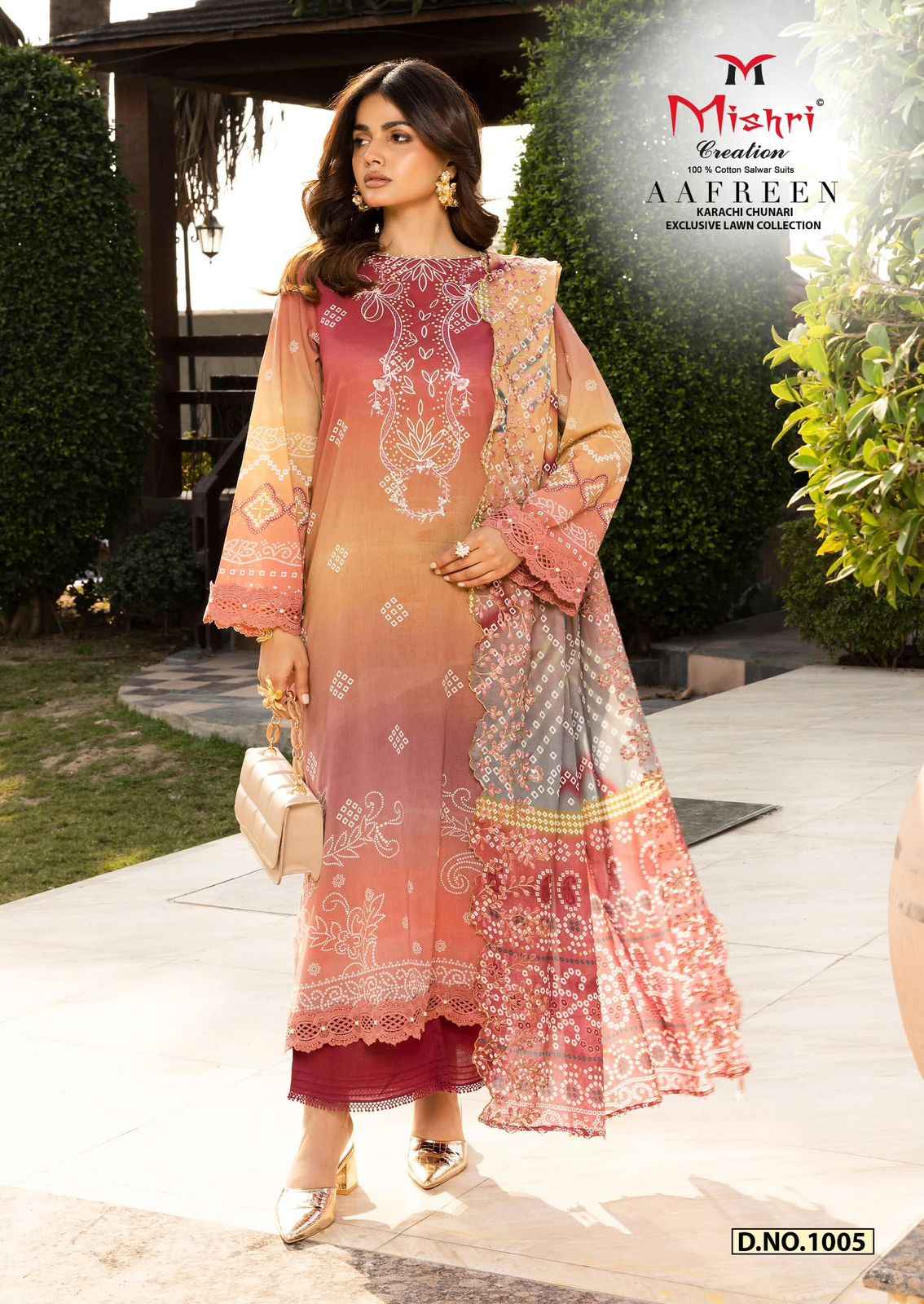 MISHRI AAFREEN HEAVY  PURE LAWN COTTON DRESS MATERIAL AT WHOLESALE PRICE