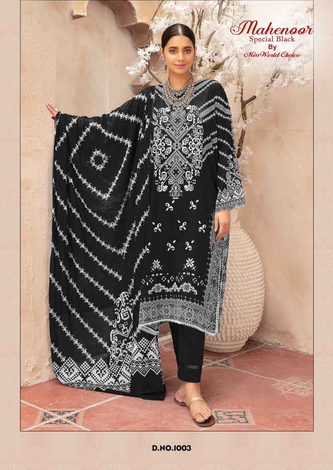 MISS WORLD MEHNOOR VOL-01 KARACHI DRESS MATERIAL AT WHOLESALE PRICE