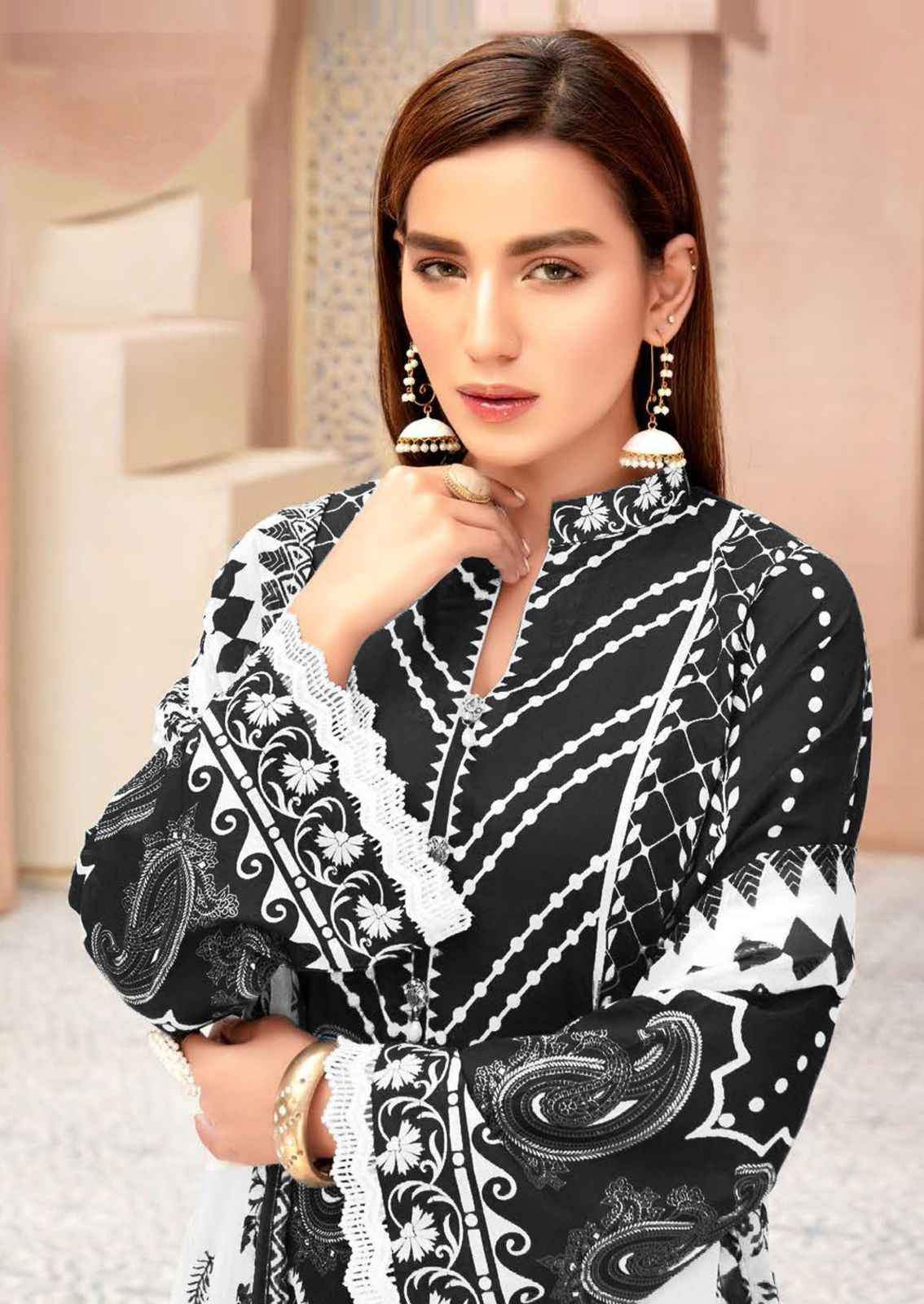 MISS WORLD MEHNOOR VOL-01 KARACHI DRESS MATERIAL AT WHOLESALE PRICE