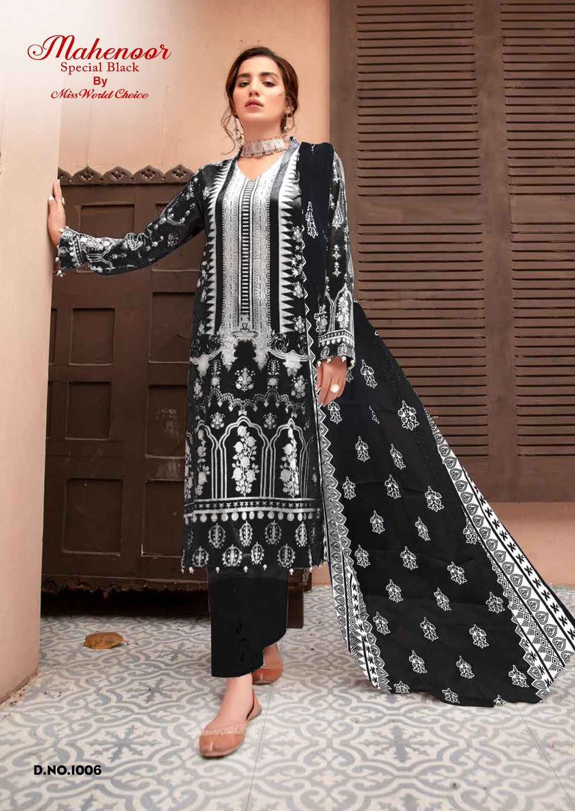 MISS WORLD MEHNOOR VOL-01 KARACHI DRESS MATERIAL AT WHOLESALE PRICE