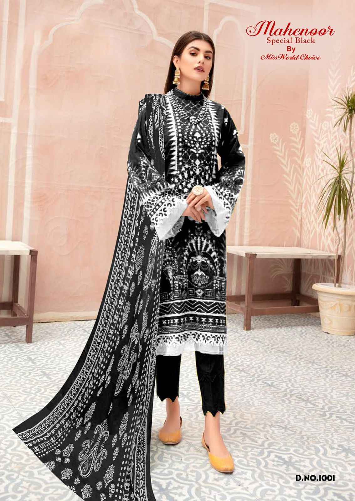 MISS WORLD MEHNOOR VOL-01 KARACHI DRESS MATERIAL AT WHOLESALE PRICE