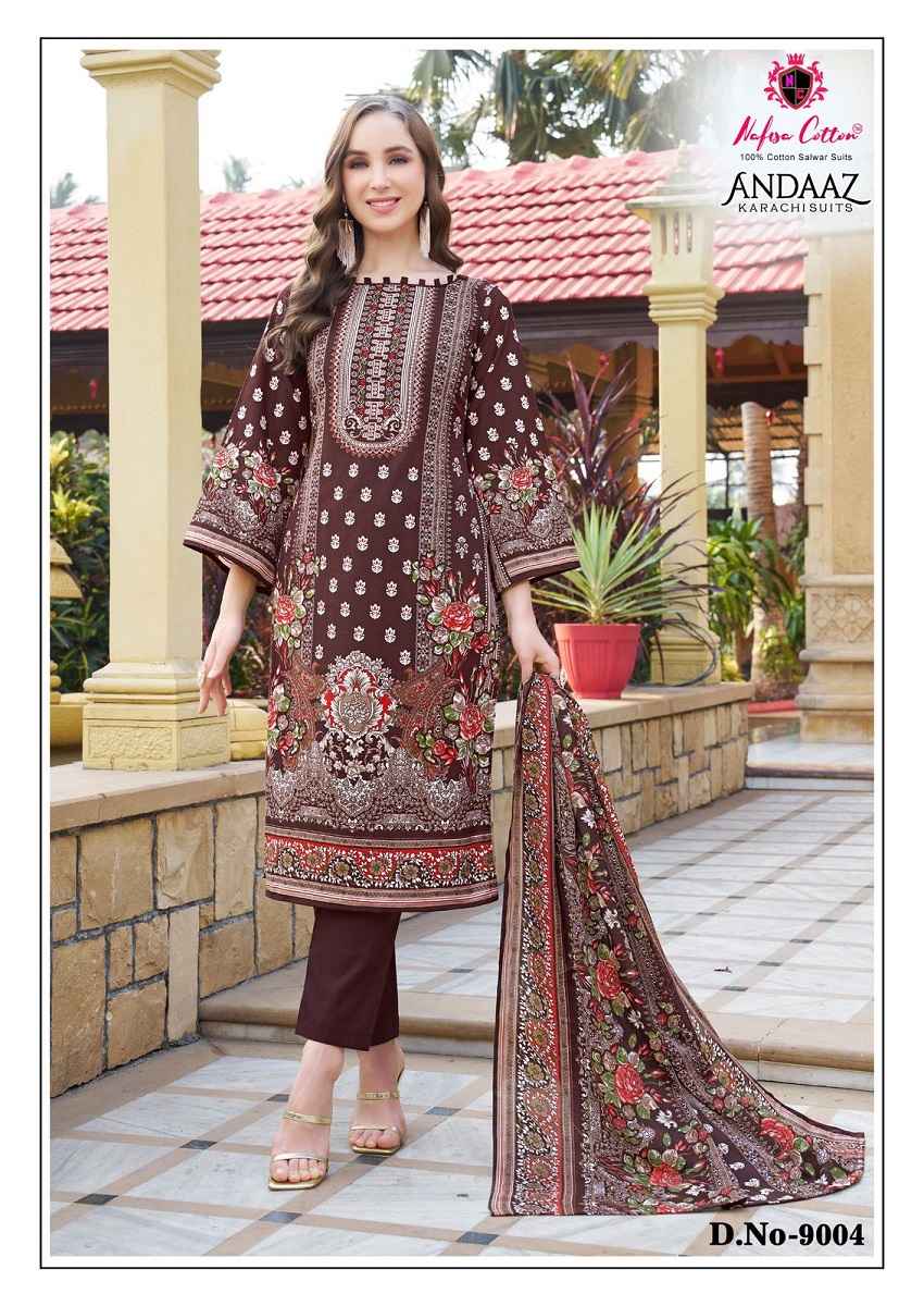 NAFISA ANDAAZ VOL-9 PURE COTTON PRINTED DRESS MATERIAL AT WHOLESALE PRICE