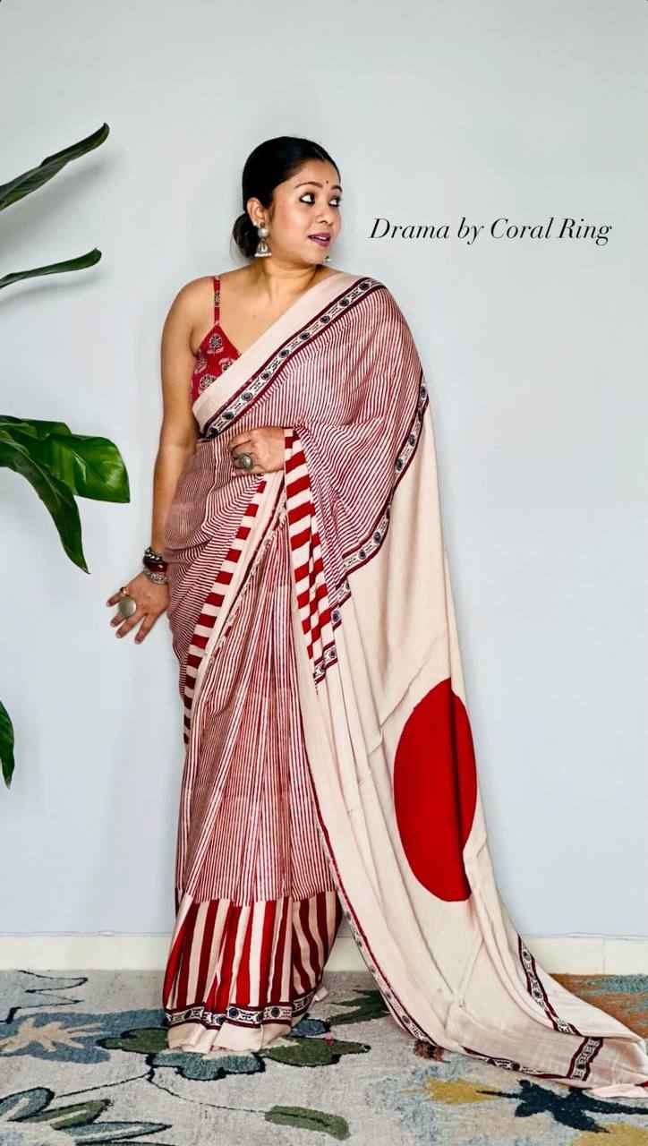ORIGINAL JAPAN SATIN DIGITAL PRINT SAREE AT WHOLESALE PRICE