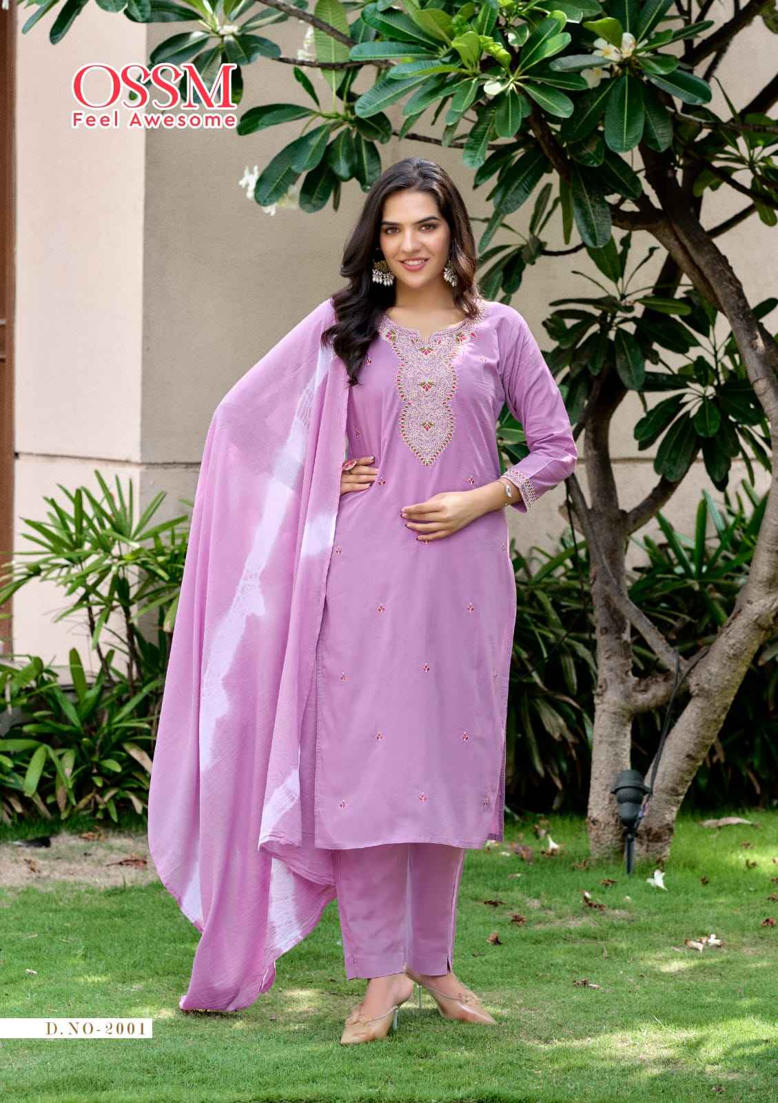 OSSM MANTRA VOL 02 PURE COTTON KURTI PANT WITH DUPATTA SET AT WHOLESALE PRICE
