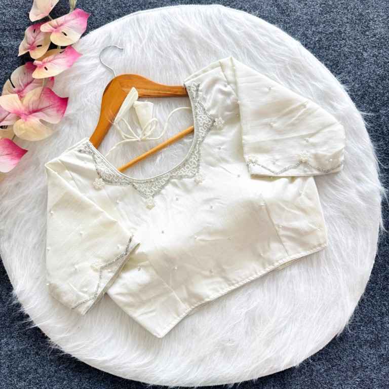 PISTA SILK ALL OVER HANDWORK BLOUSE AT WHOLESALE PRICE