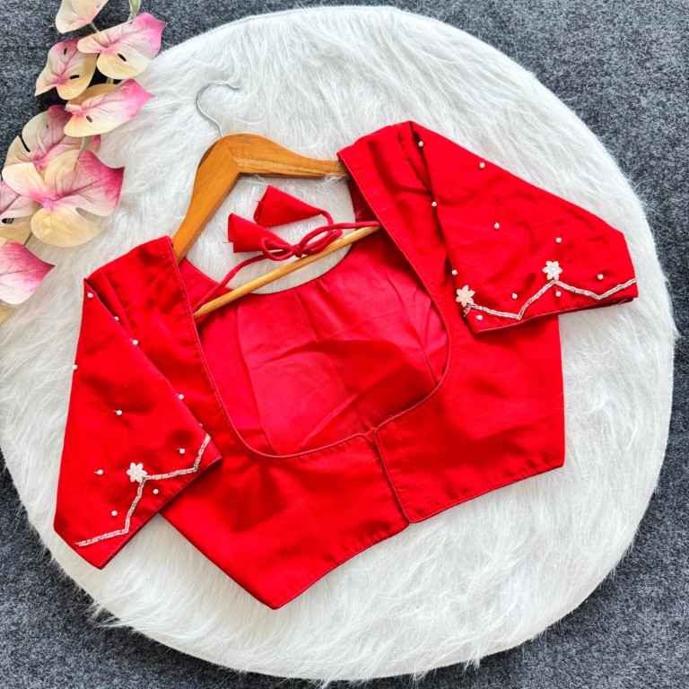 PISTA SILK ALL OVER HANDWORK BLOUSE AT WHOLESALE PRICE