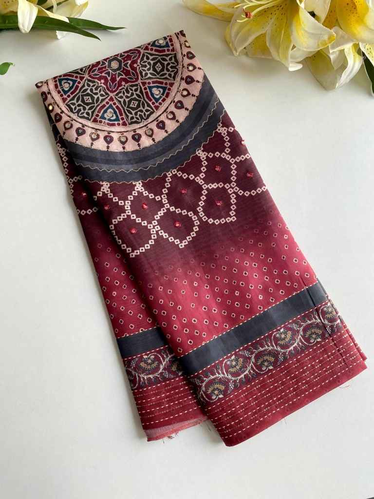 PREMIUM BLEND SILK BANDHANI PRINT SAREE AT WHOLESALE PRICE