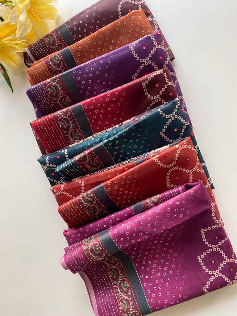PREMIUM BLEND SILK BANDHANI PRINT SAREE AT WHOLESALE PRICE