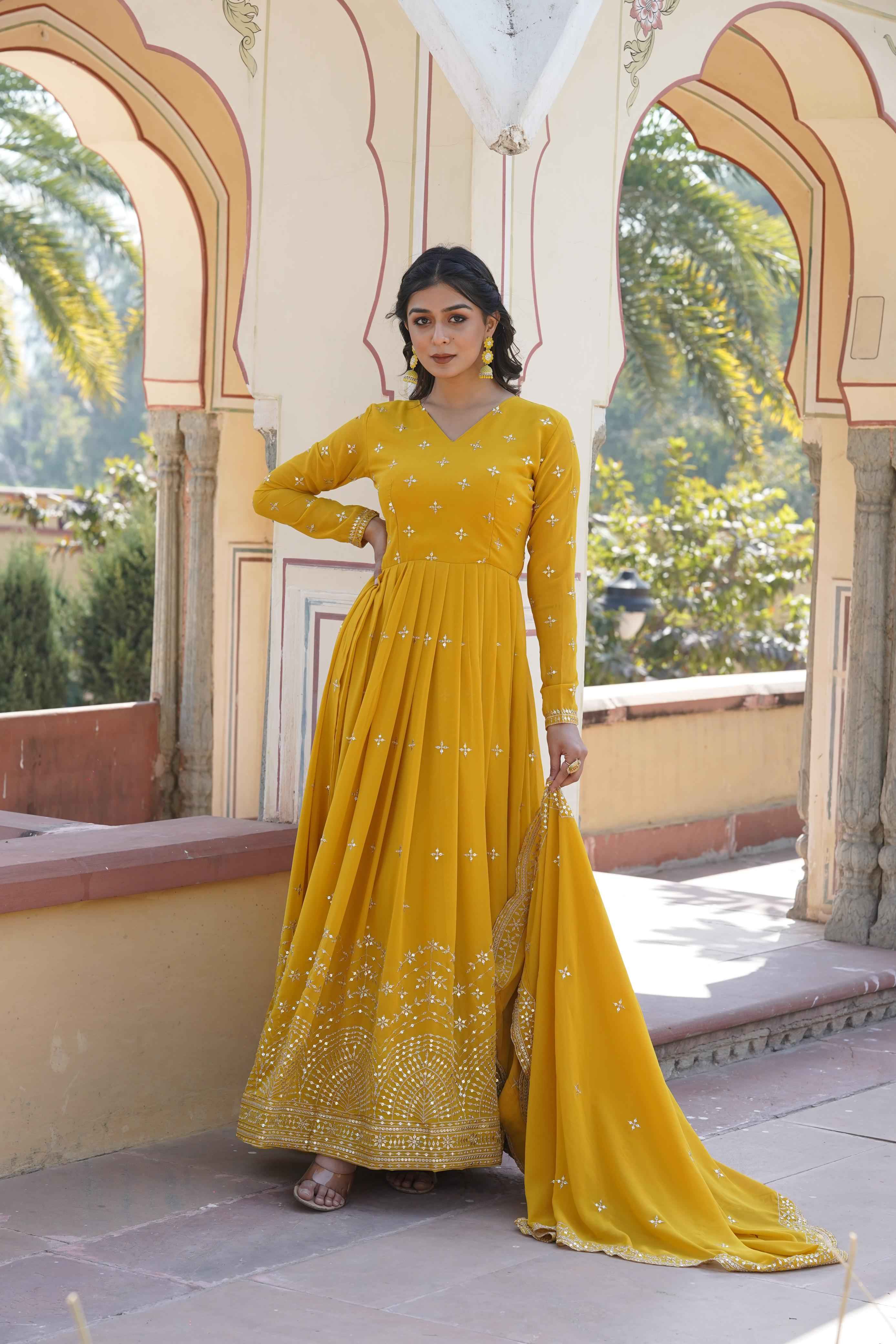PREMIUM DESIGNER READYMADE EMBROIDERY GOWN COLLECTION WHOLESALE PRICE AT SHIVKRUPA ENTERPRISE