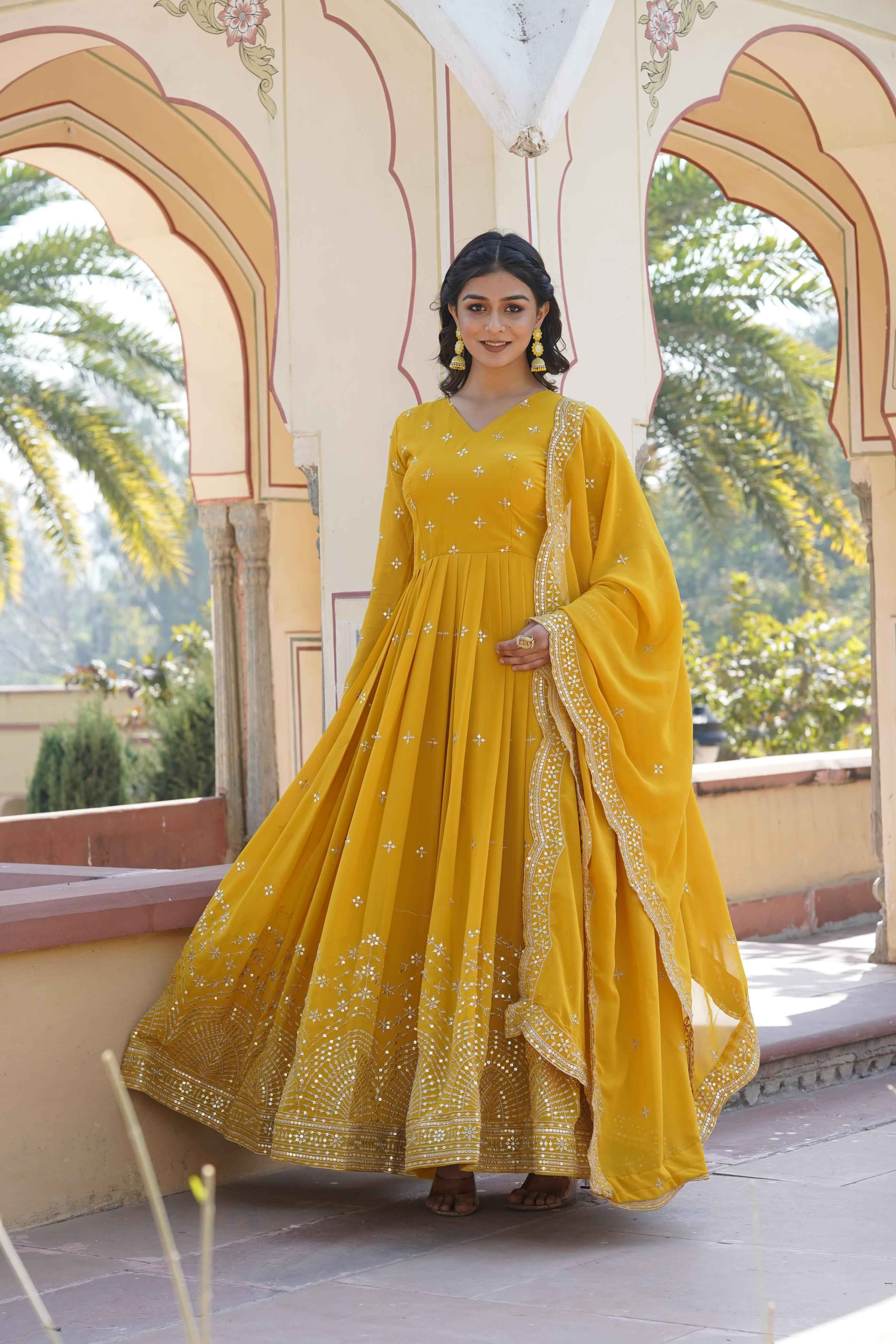 PREMIUM DESIGNER READYMADE EMBROIDERY GOWN COLLECTION WHOLESALE PRICE AT SHIVKRUPA ENTERPRISE
