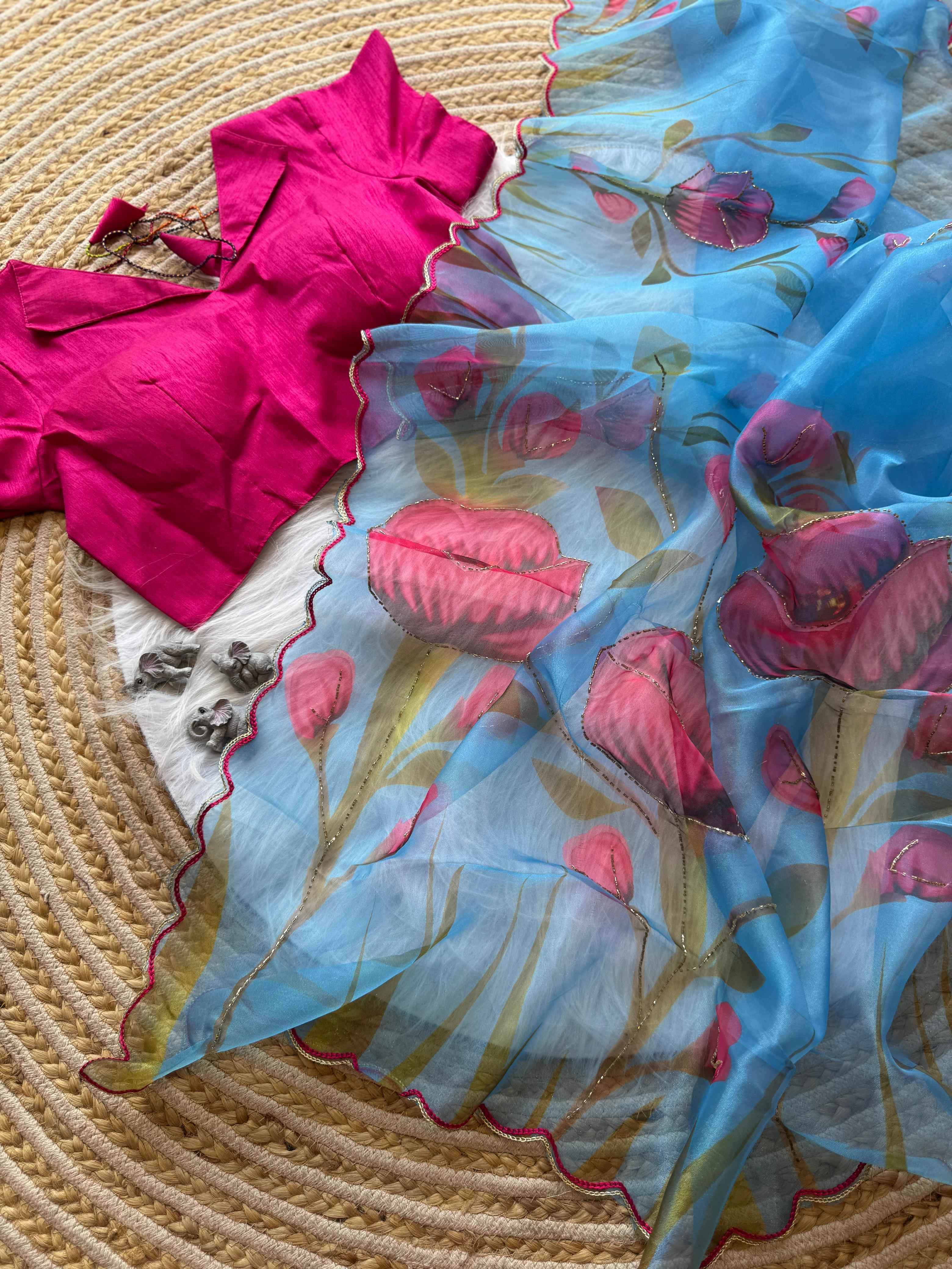 PREMIUM ORGANZA SEQUENCE AND MULTI HANDWORK AT WHOLESALE PRICE