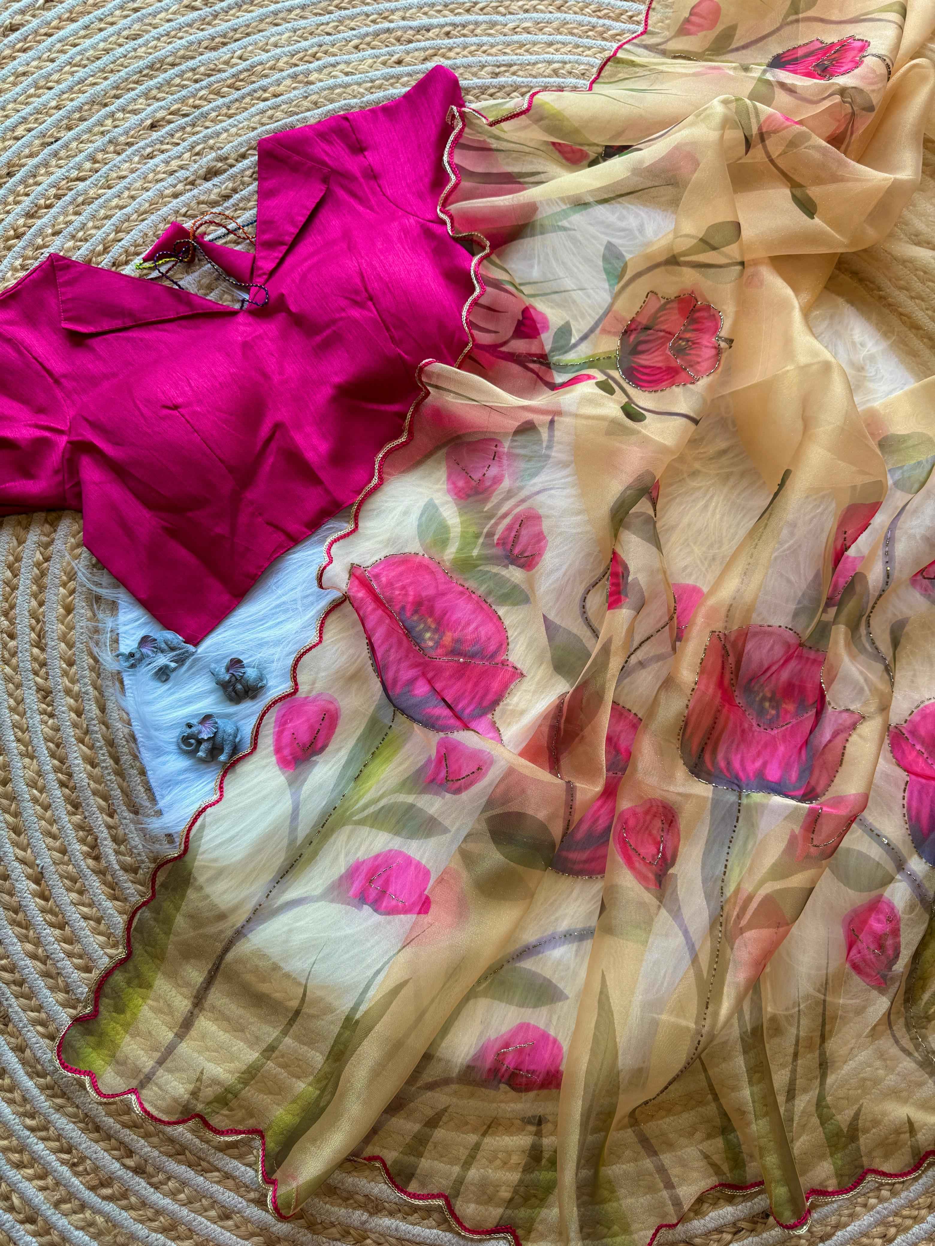 PREMIUM ORGANZA SEQUENCE AND MULTI HANDWORK AT WHOLESALE PRICE