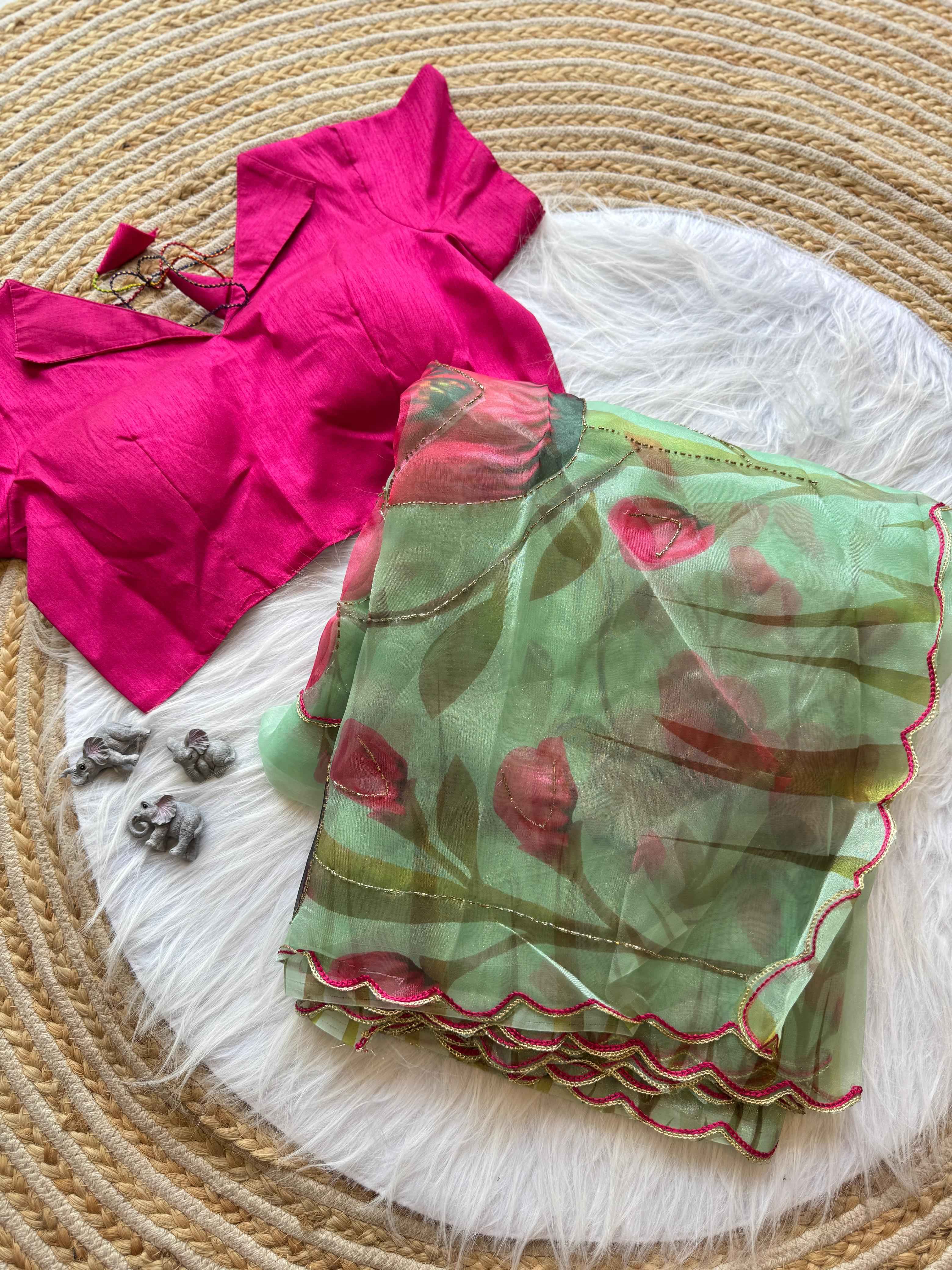 PREMIUM ORGANZA SEQUENCE AND MULTI HANDWORK AT WHOLESALE PRICE