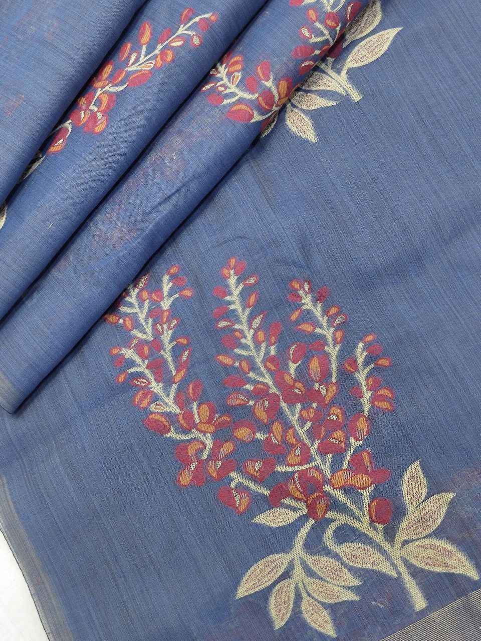 PREMIUM SOFT MUGA SILK FLORAL WEAVING SAREE AT WHOLESALE PRICE