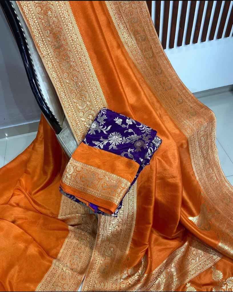 PURE BANARASI DOLA SILK GOLD ZARI WEAVING DESIGNER SAREES AT WHOLESALE PRICE