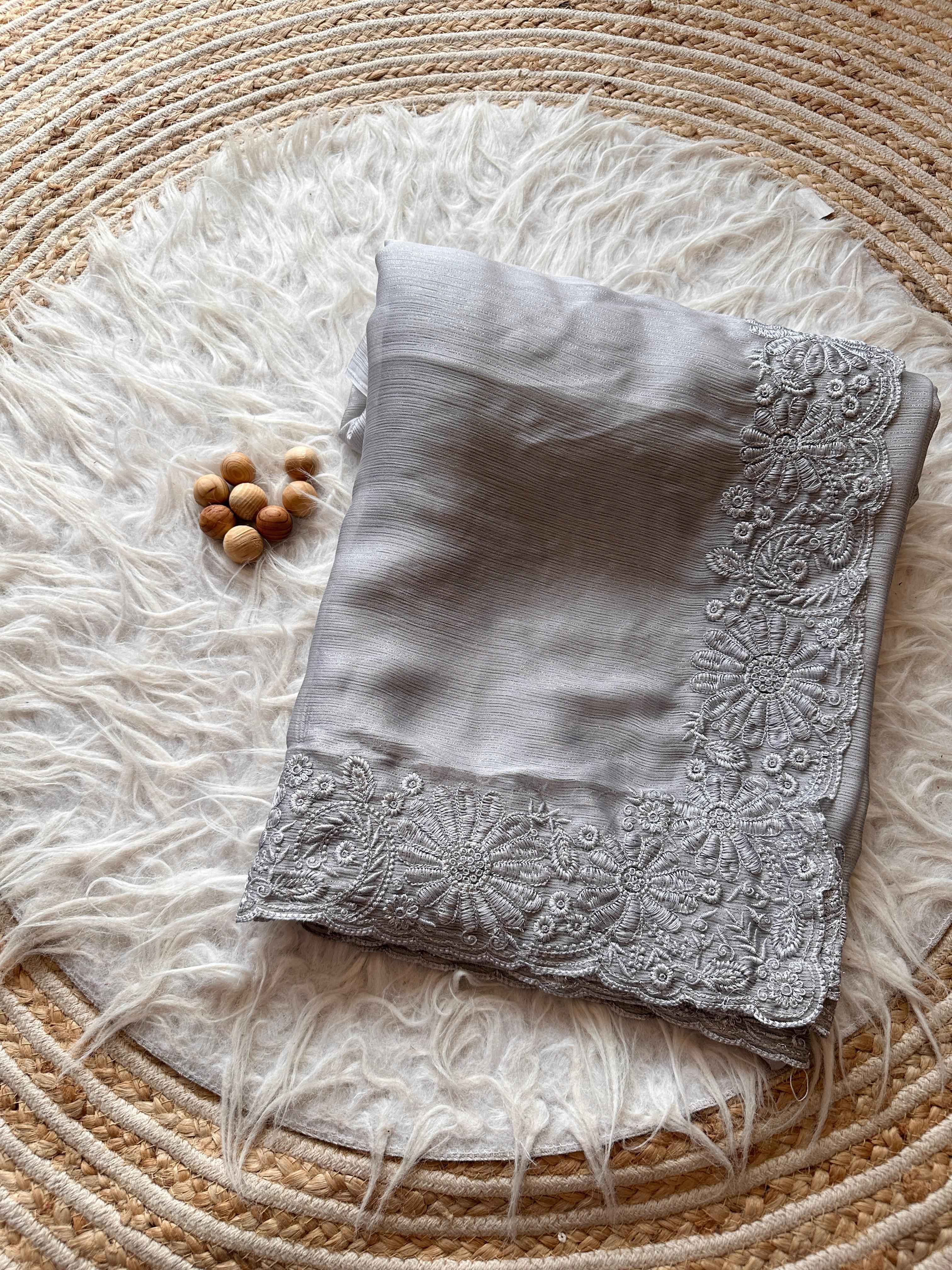PURE CHIFFON GEORGETT SILK ZARI WEAVING LINING SAREE AT WHOLESALE PRICE