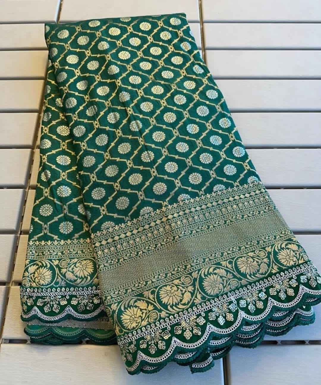 PURE CREPE KHADI SILK PATTU WITH ZARI WEAVING SAREE AT WHOLESALE PRICE