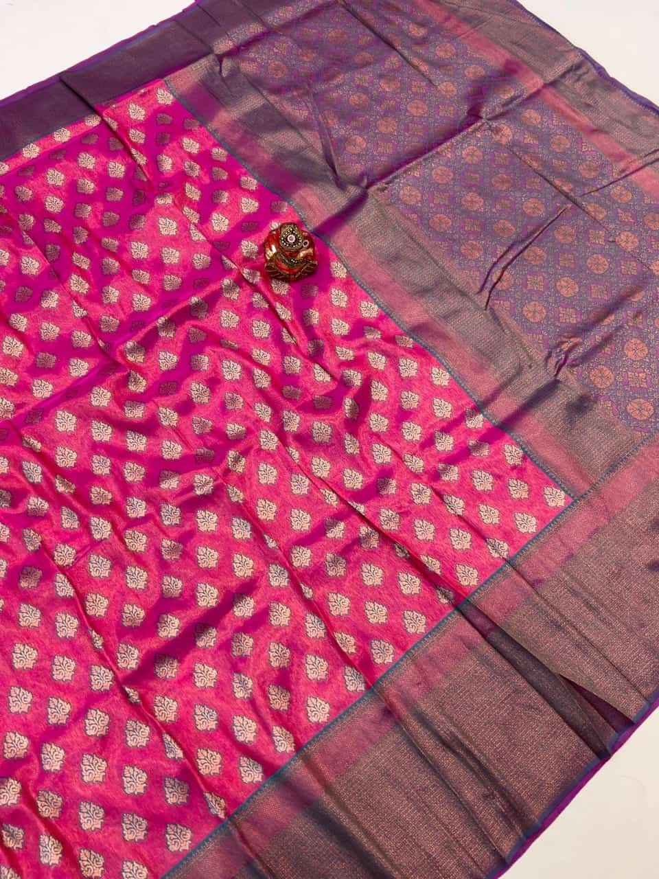 PURE DHARMAVARAM SILK COPPER & GOLD JARI SAREE AT WHOLESALE PRICE