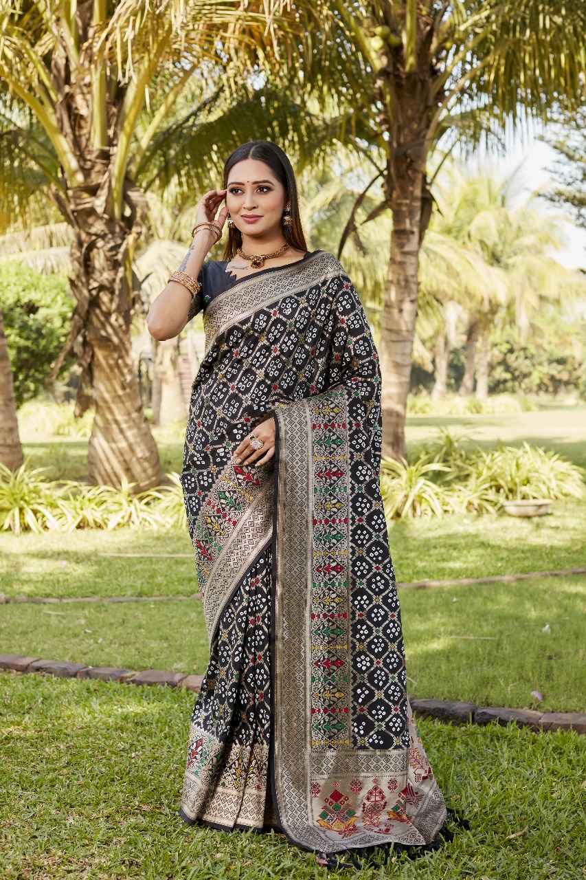PURE GHARCHOLA BANDHEJ SILK WITH MINAKARI ZARI SAREE AT WHOLESALE PRICE