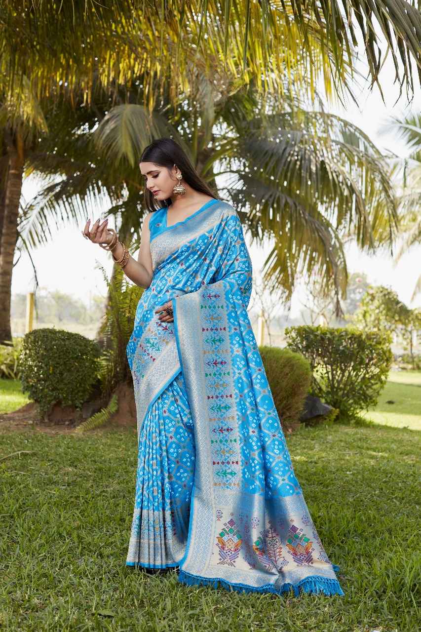 PURE GHARCHOLA BANDHEJ SILK WITH MINAKARI ZARI SAREE AT WHOLESALE PRICE