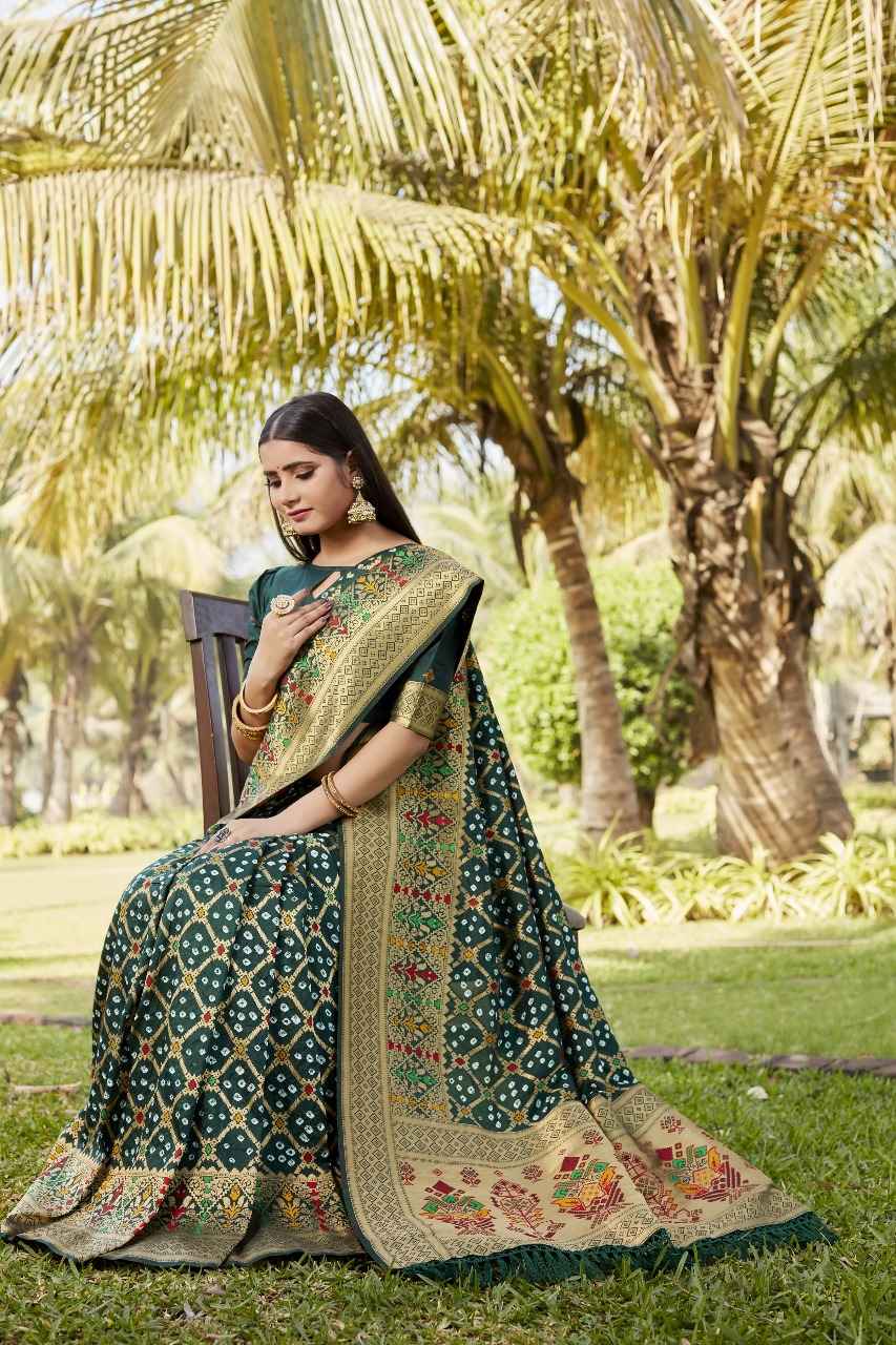 PURE GHARCHOLA BANDHEJ SILK WITH MINAKARI ZARI SAREE AT WHOLESALE PRICE