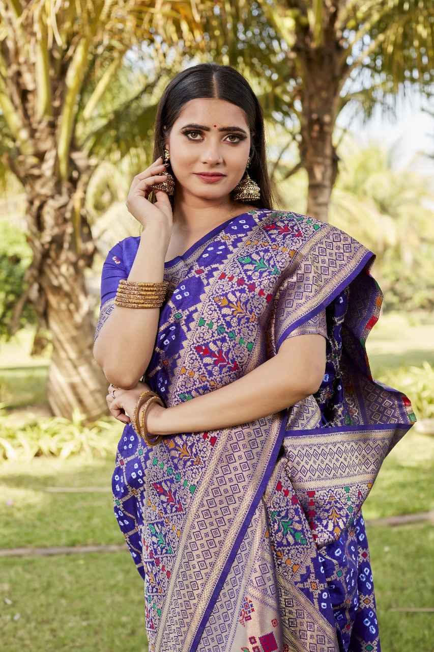PURE GHARCHOLA BANDHEJ SILK WITH MINAKARI ZARI SAREE AT WHOLESALE PRICE