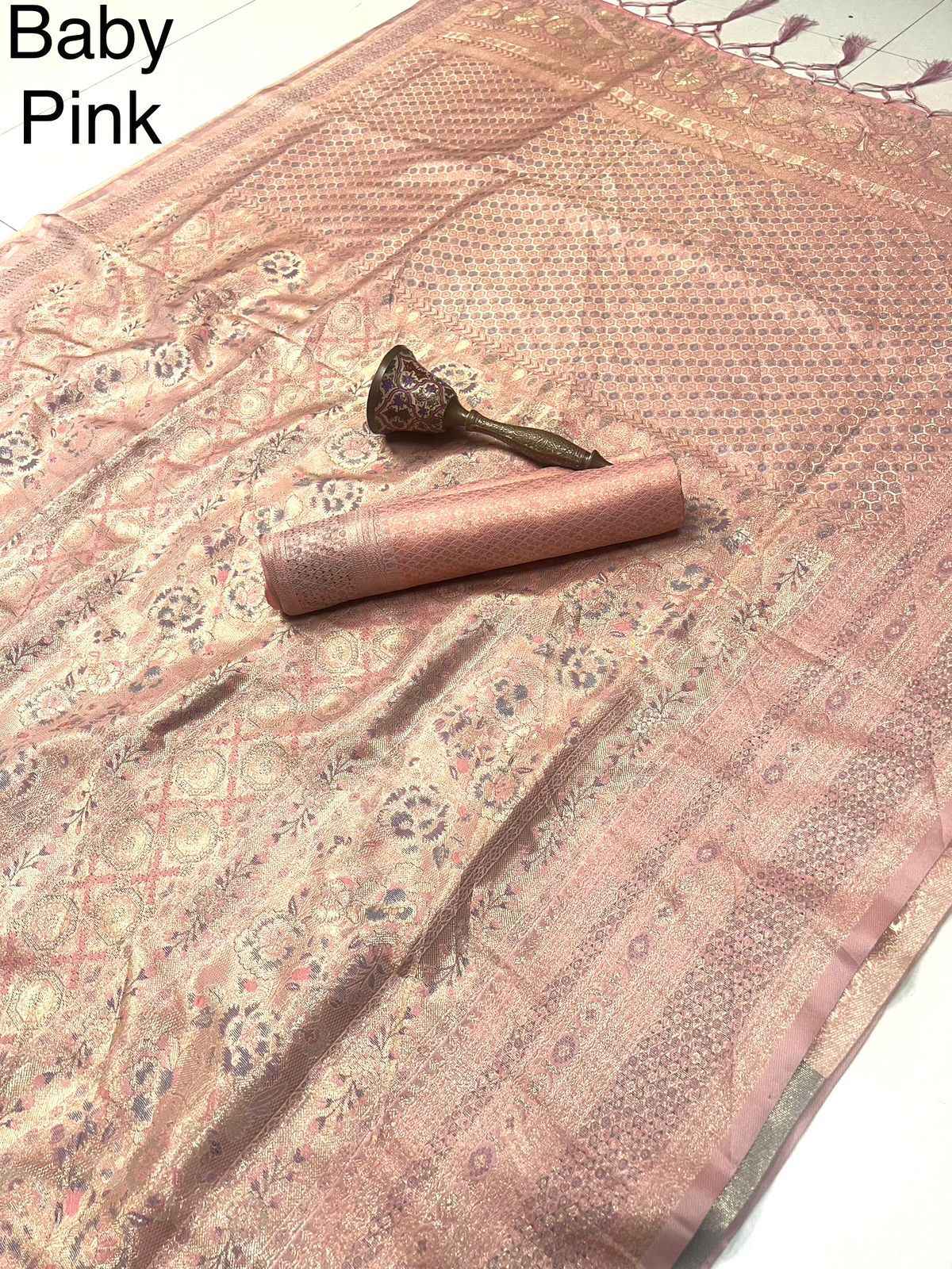 PURE HEAVY SOFT BANARASI SILK WITH GOLD ZARI SAREE AT WHOLESALE PRICE