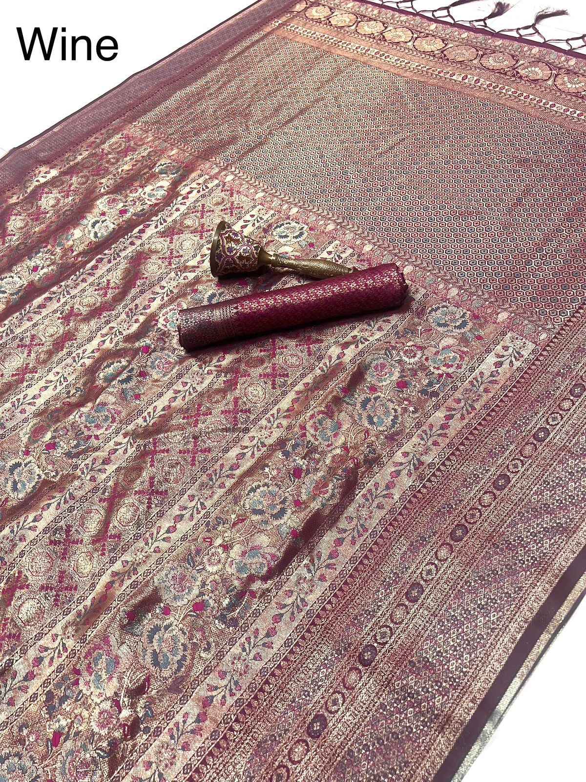 PURE HEAVY SOFT BANARASI SILK WITH GOLD ZARI SAREE AT WHOLESALE PRICE