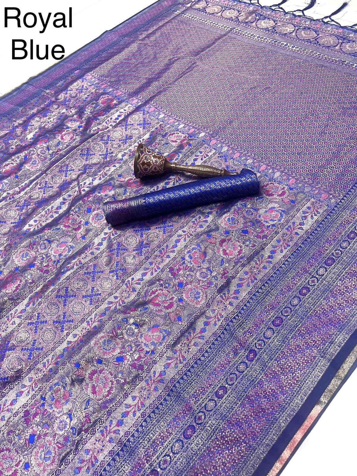 PURE HEAVY SOFT BANARASI SILK WITH GOLD ZARI SAREE AT WHOLESALE PRICE