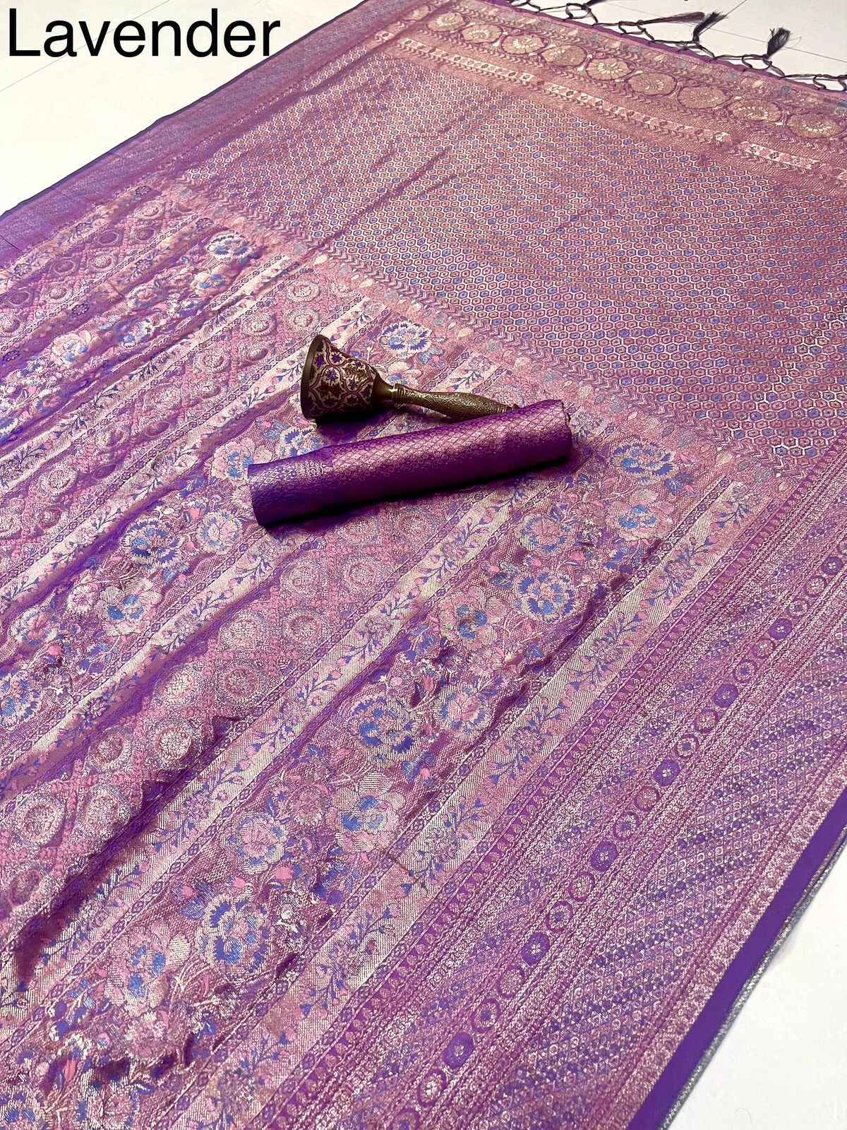 PURE HEAVY SOFT BANARASI SILK WITH GOLD ZARI SAREE AT WHOLESALE PRICE