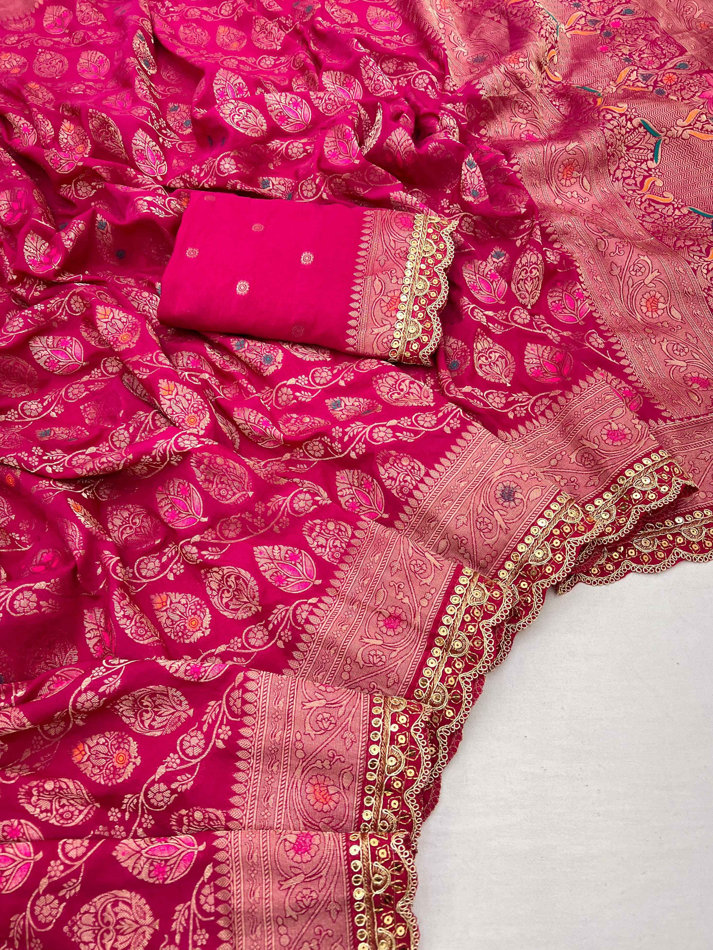 PURE KHADI GEORGETTE KANCHI BORDER SAREE AT WHOLESALE PRICE