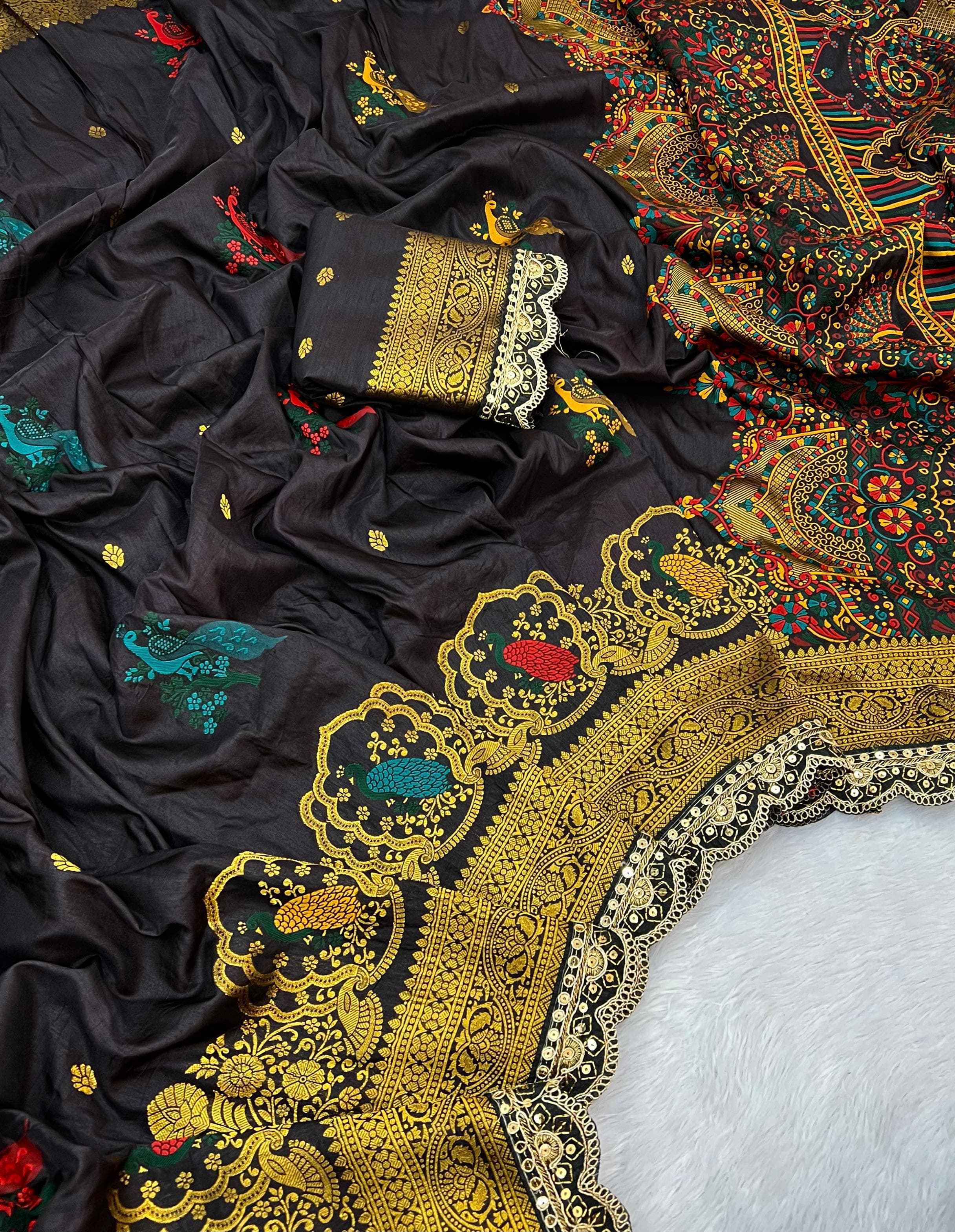 PURE KHADI GEORGETTE SABYASACHI DESIGNER SAREE AT WHOLESALE PRICE