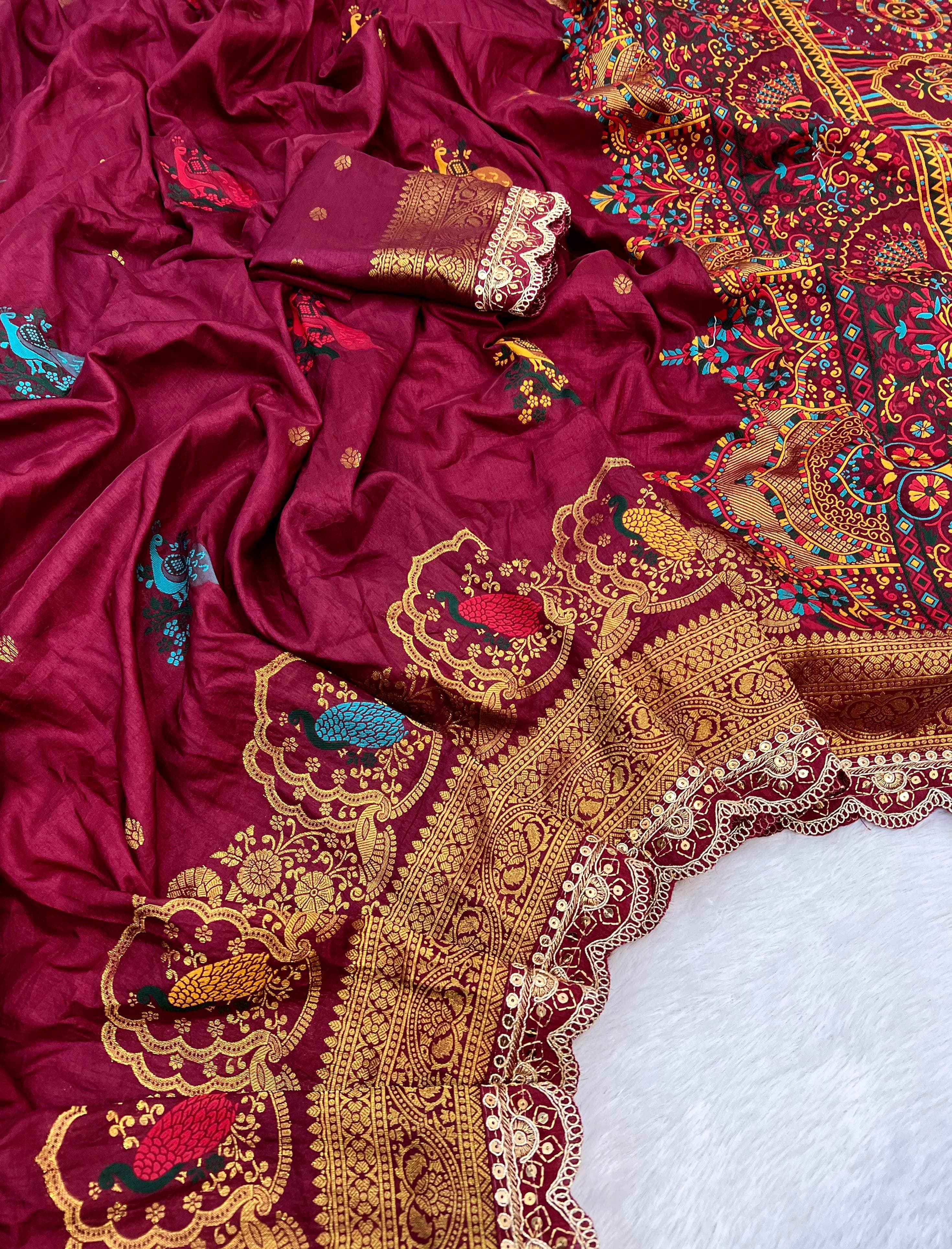 PURE KHADI GEORGETTE SABYASACHI DESIGNER SAREE AT WHOLESALE PRICE