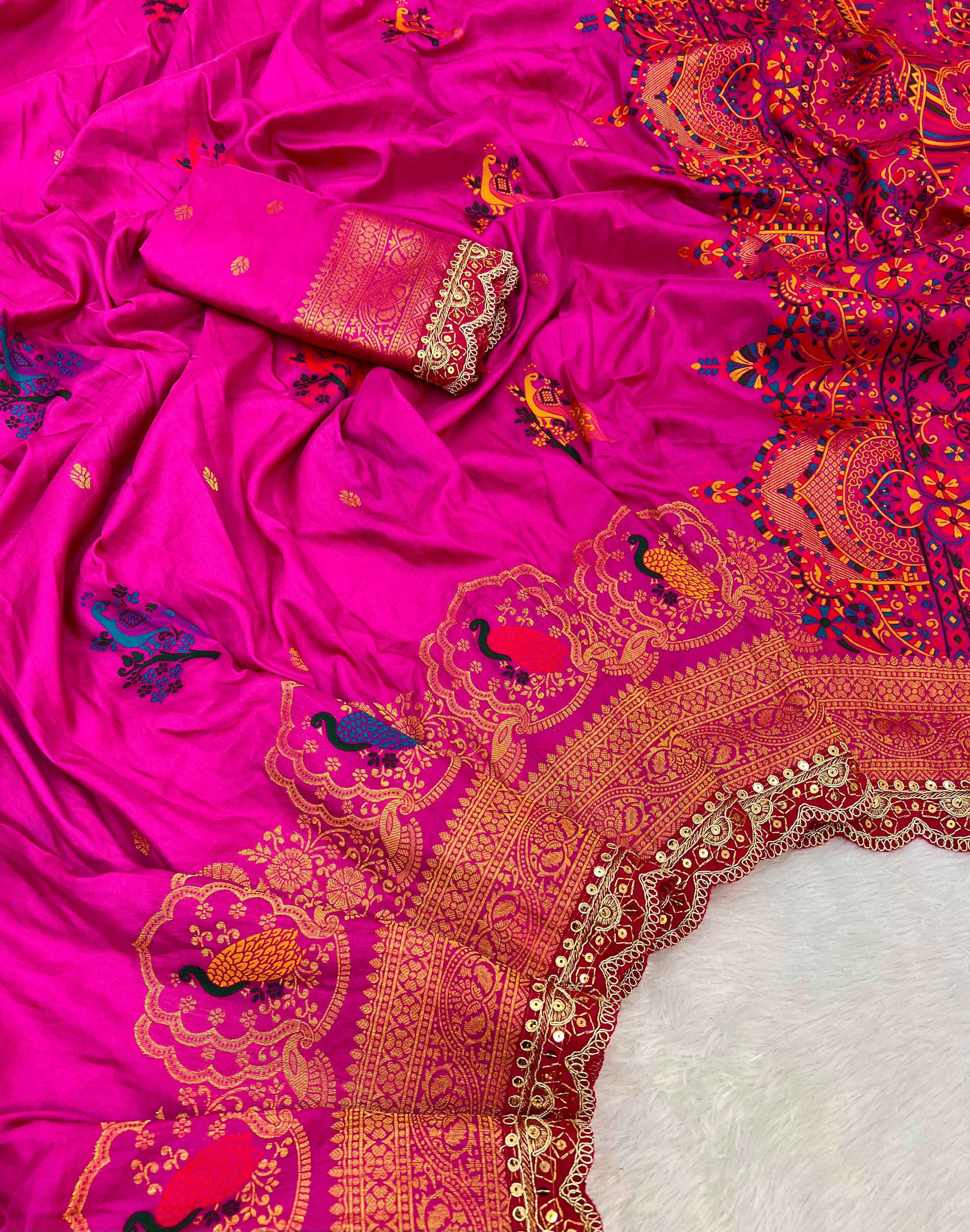 PURE KHADI GEORGETTE SABYASACHI DESIGNER SAREE AT WHOLESALE PRICE