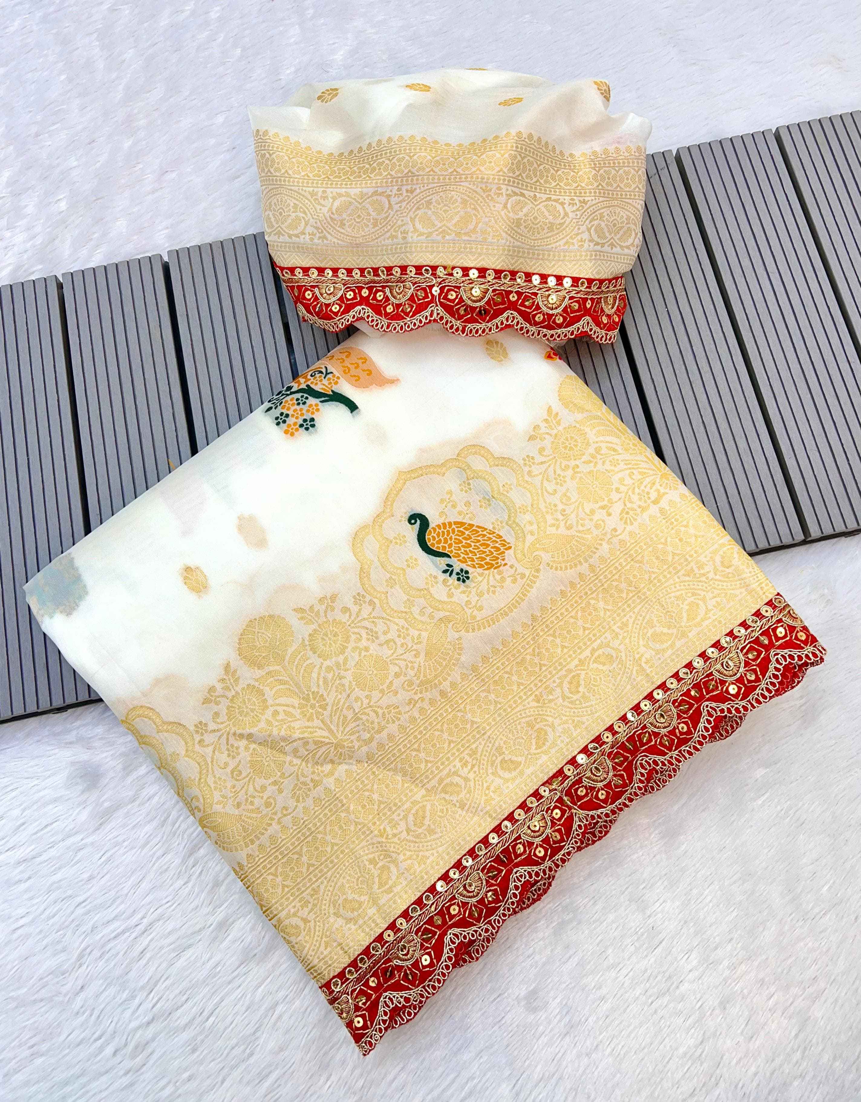 PURE KHADI GEORGETTE SABYASACHI DESIGNER SAREE AT WHOLESALE PRICE