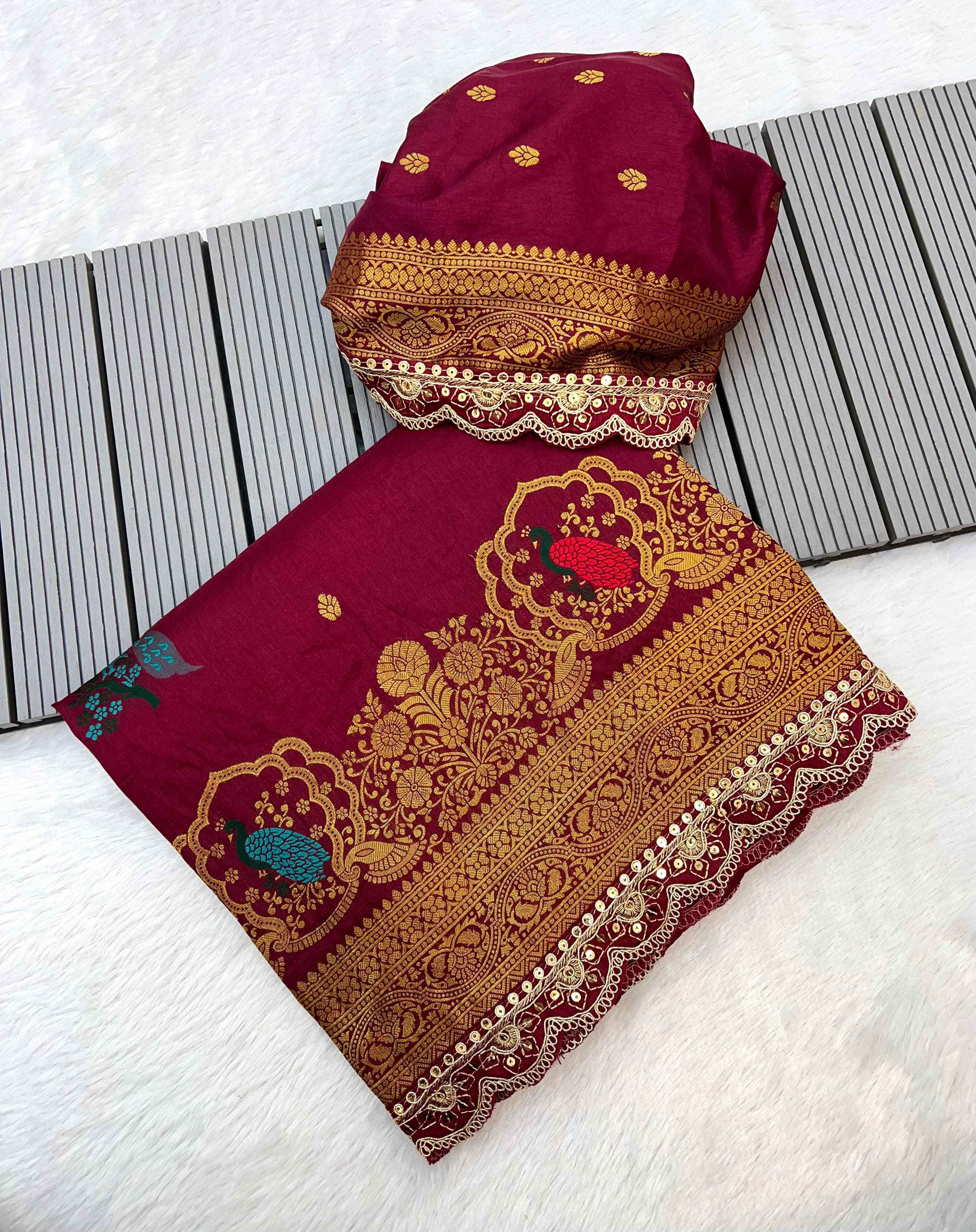 PURE KHADI GEORGETTE SABYASACHI DESIGNER SAREE AT WHOLESALE PRICE